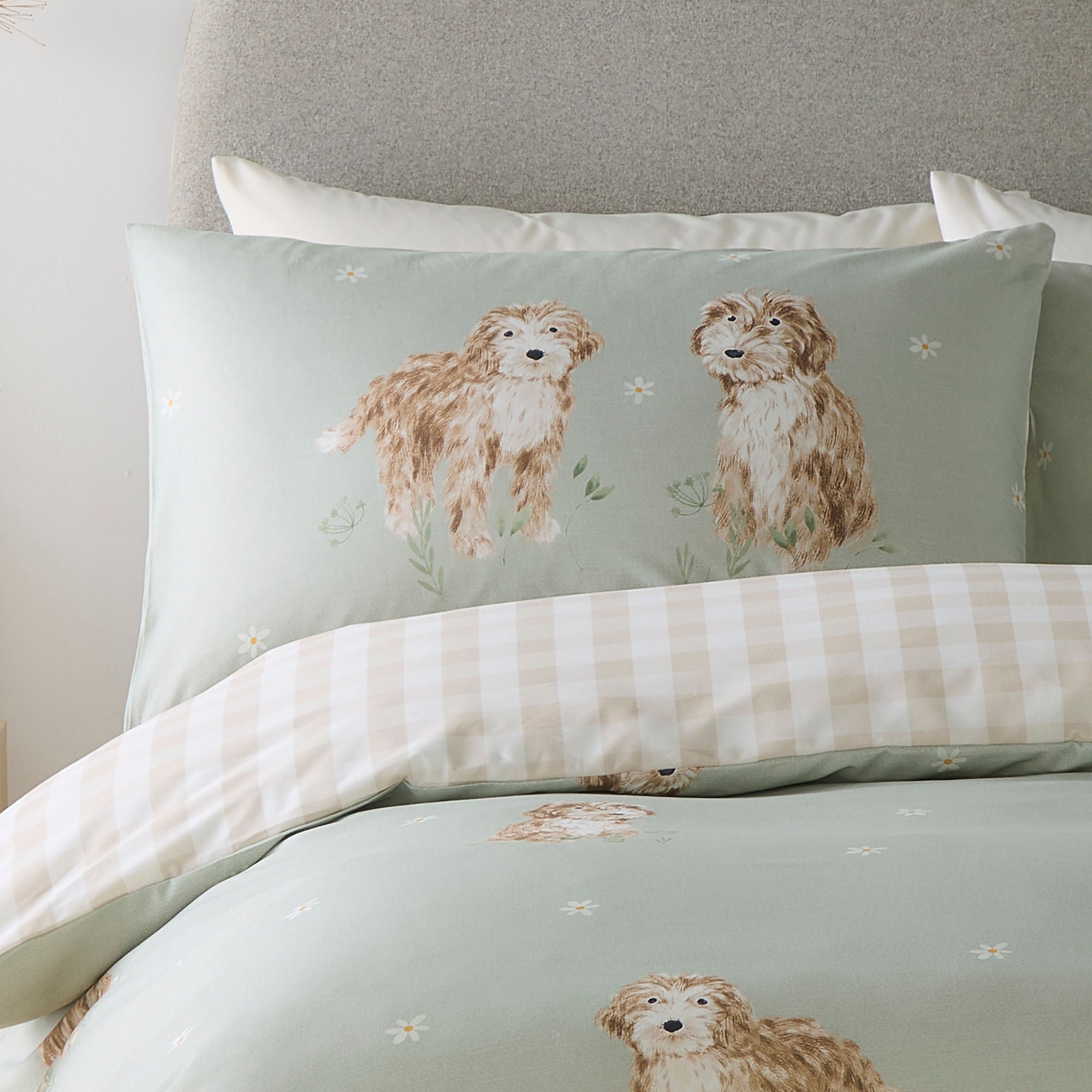 Duvet Cover Set Hattie The Cockapoo by Fusion in Green