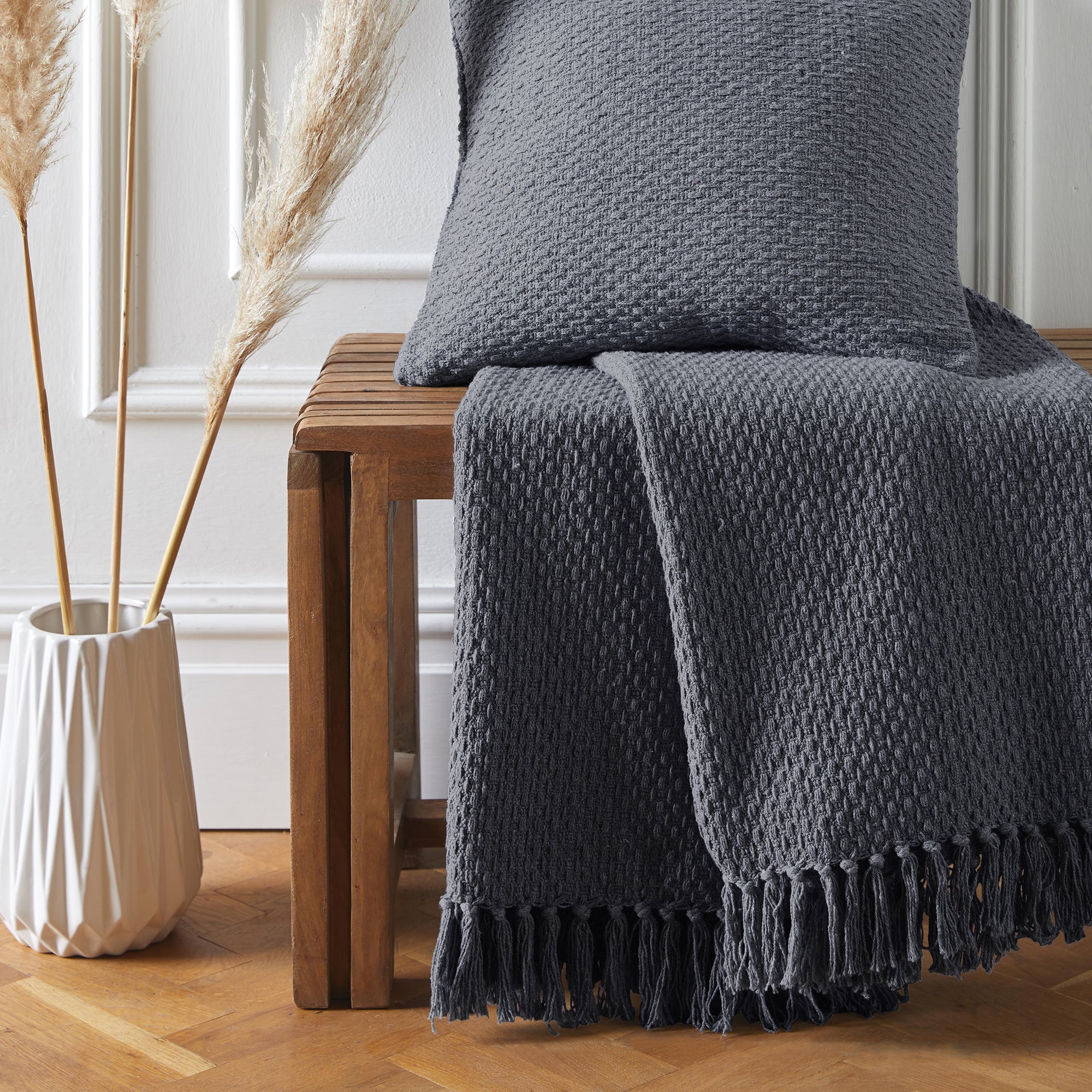 Throw Hayden by Drift Home in Charcoal