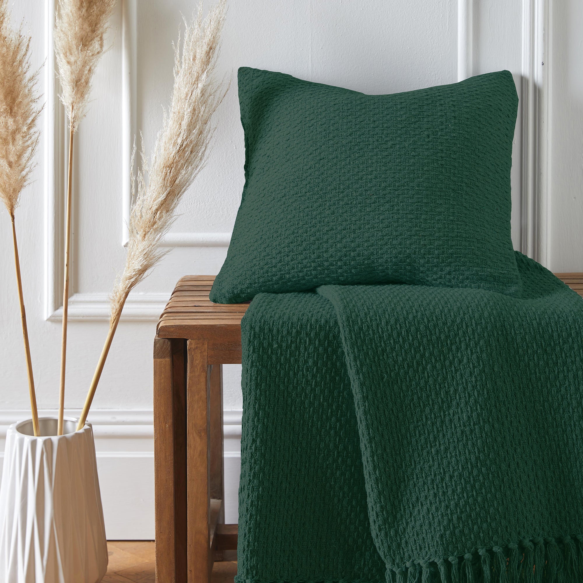 Filled Cushion Hayden by Drift Home in Green