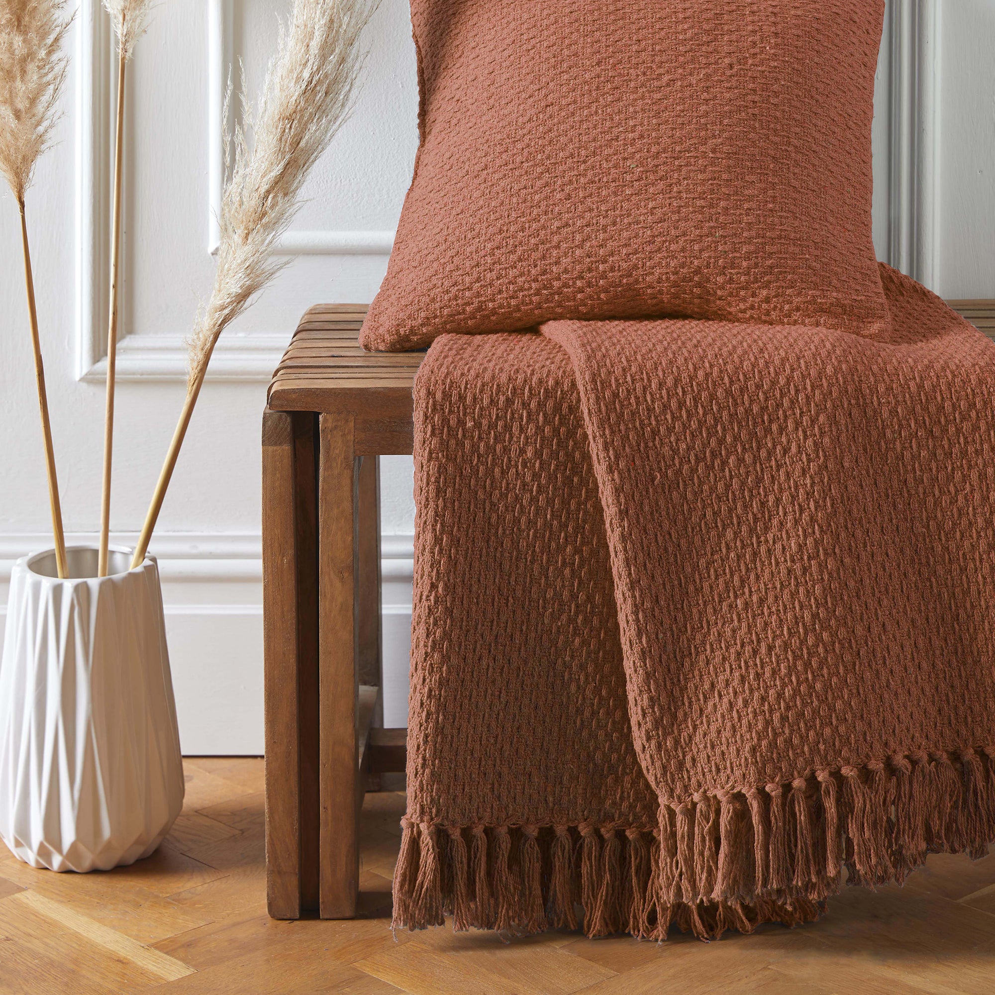 Throw Hayden by Drift Home in Terracotta