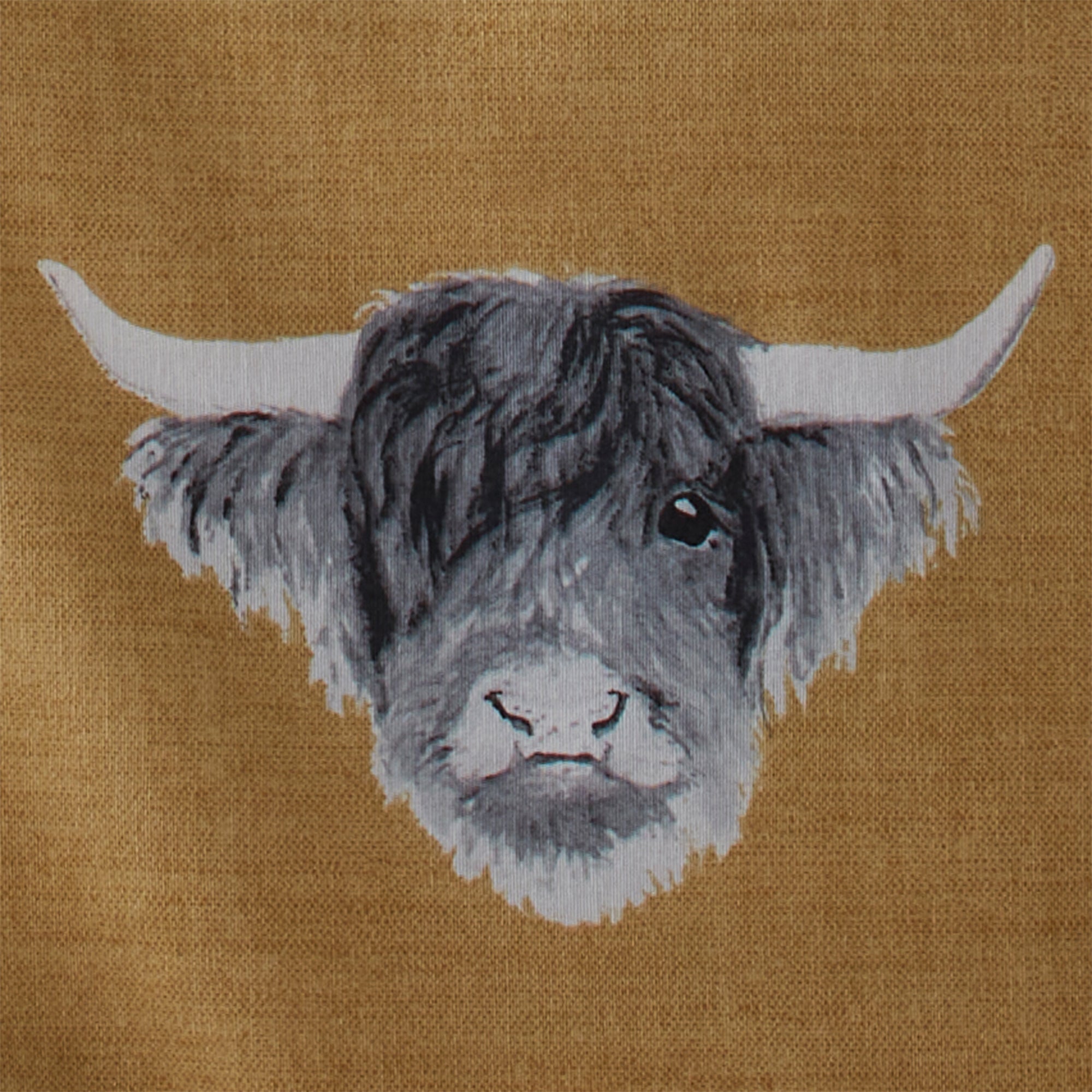Duvet Cover Set Highland Cow by Fusion Snug in Ochre