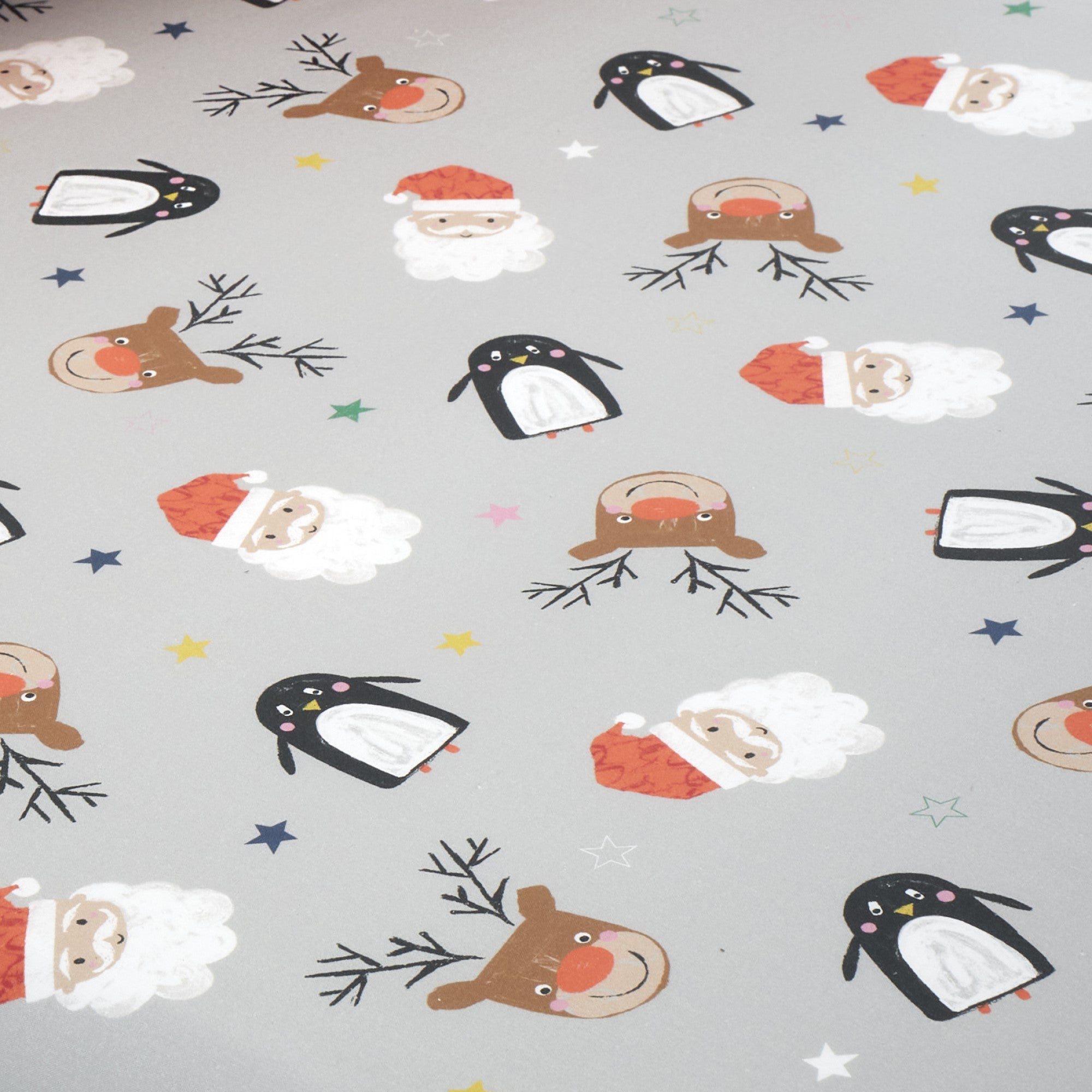 25cm Fitted Bed Sheet Ho Ho Ho by Bedlam in Red