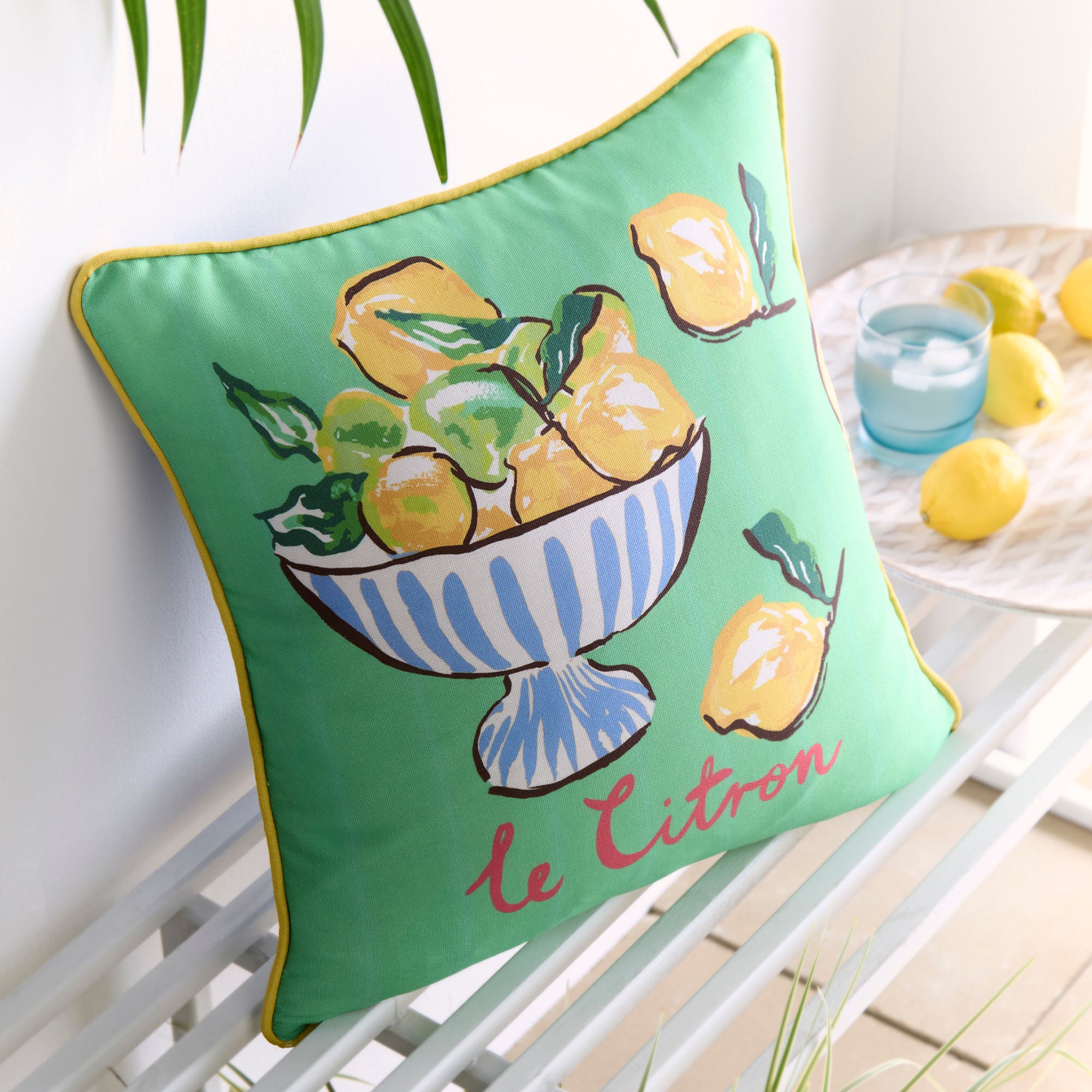 Cushion Lemon Fruit Bowl Outdoor by Fusion in Multi
