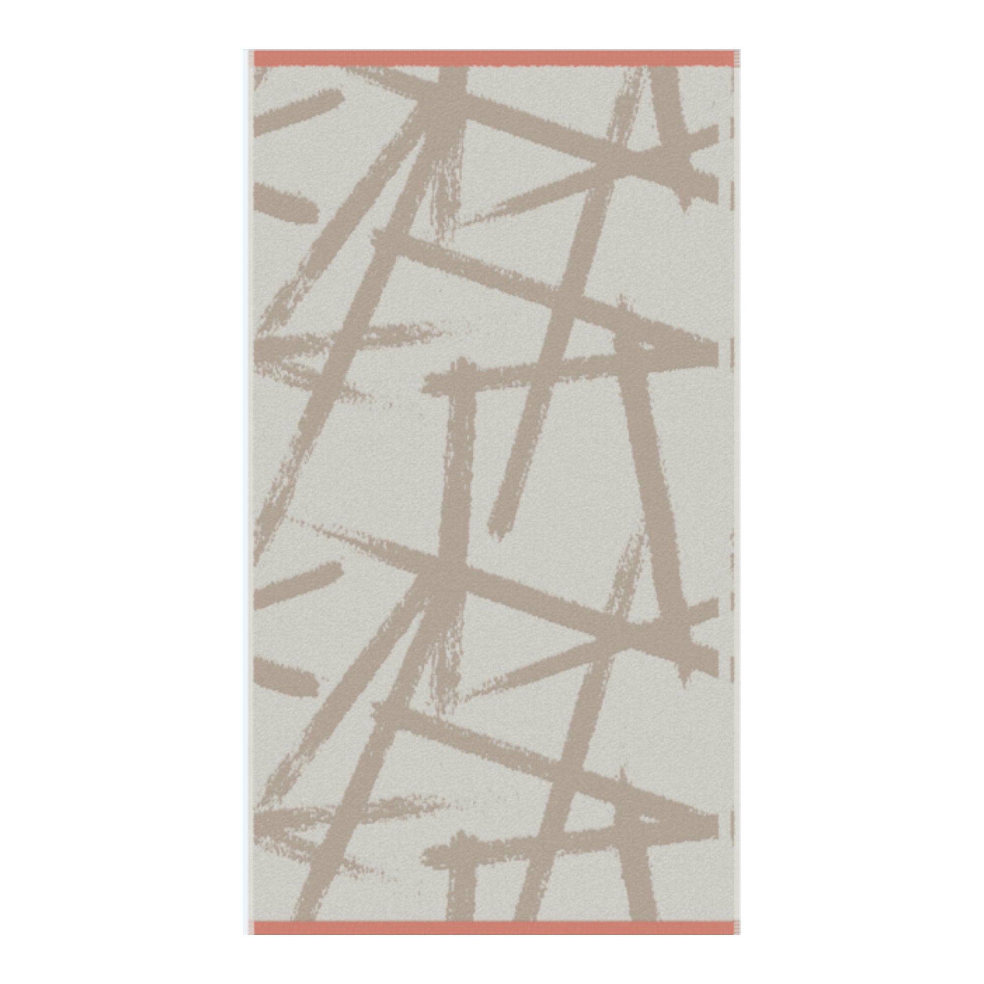 Hand Towel (2 pack) Leda by Fusion Bathroom in Natural/Coral