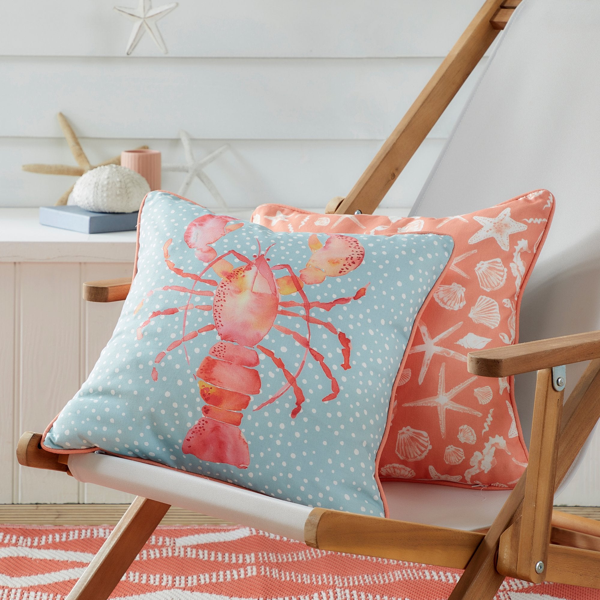 Cushion Lobster Outdoor by Fusion in Orange