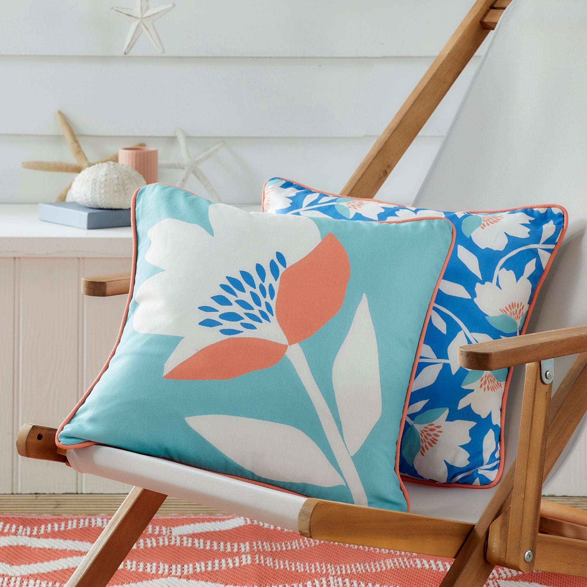 Cushion Luna Outdoor by Fusion in Duck Egg