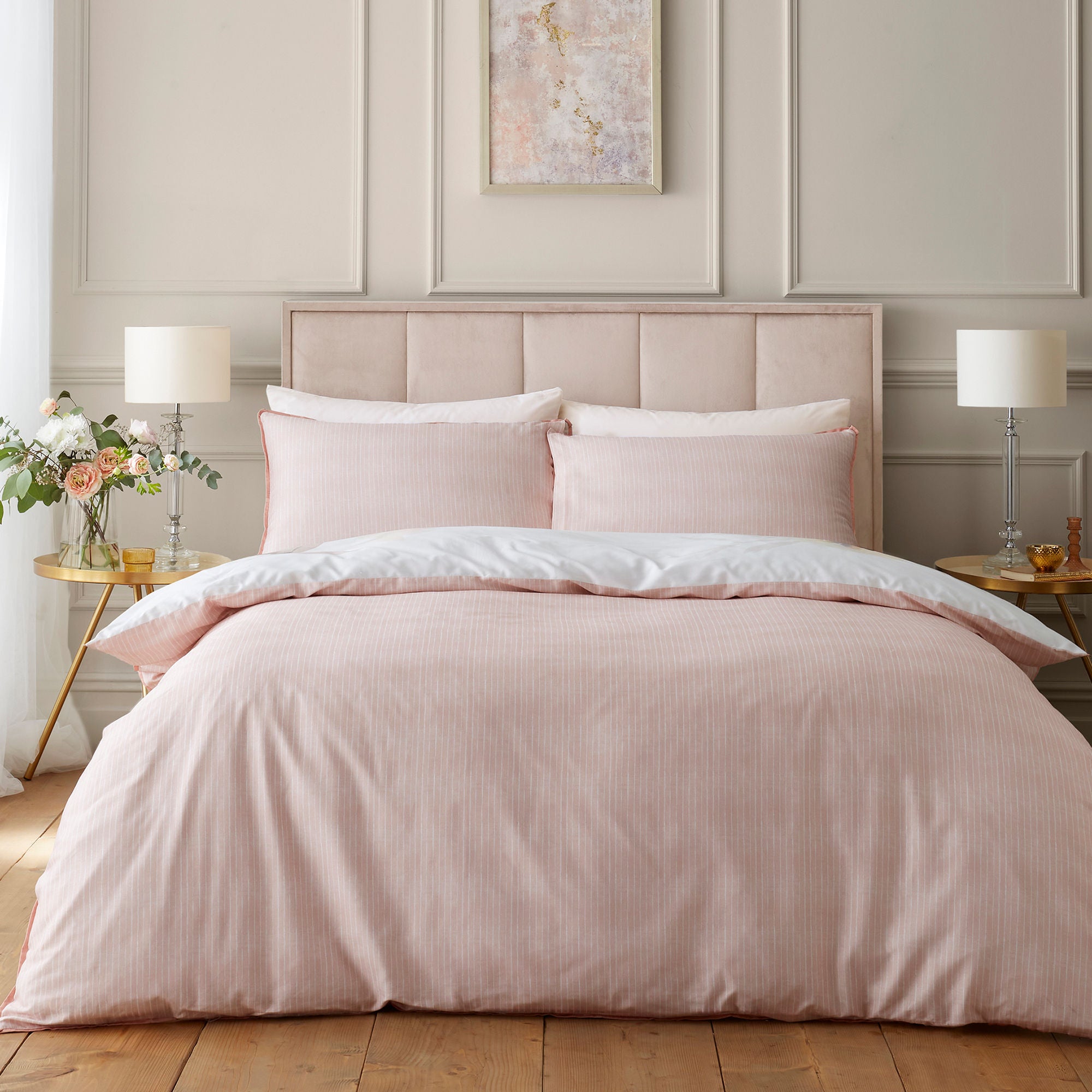 Duvet Cover Set Mia Floral Blooms by Soiree in Natural