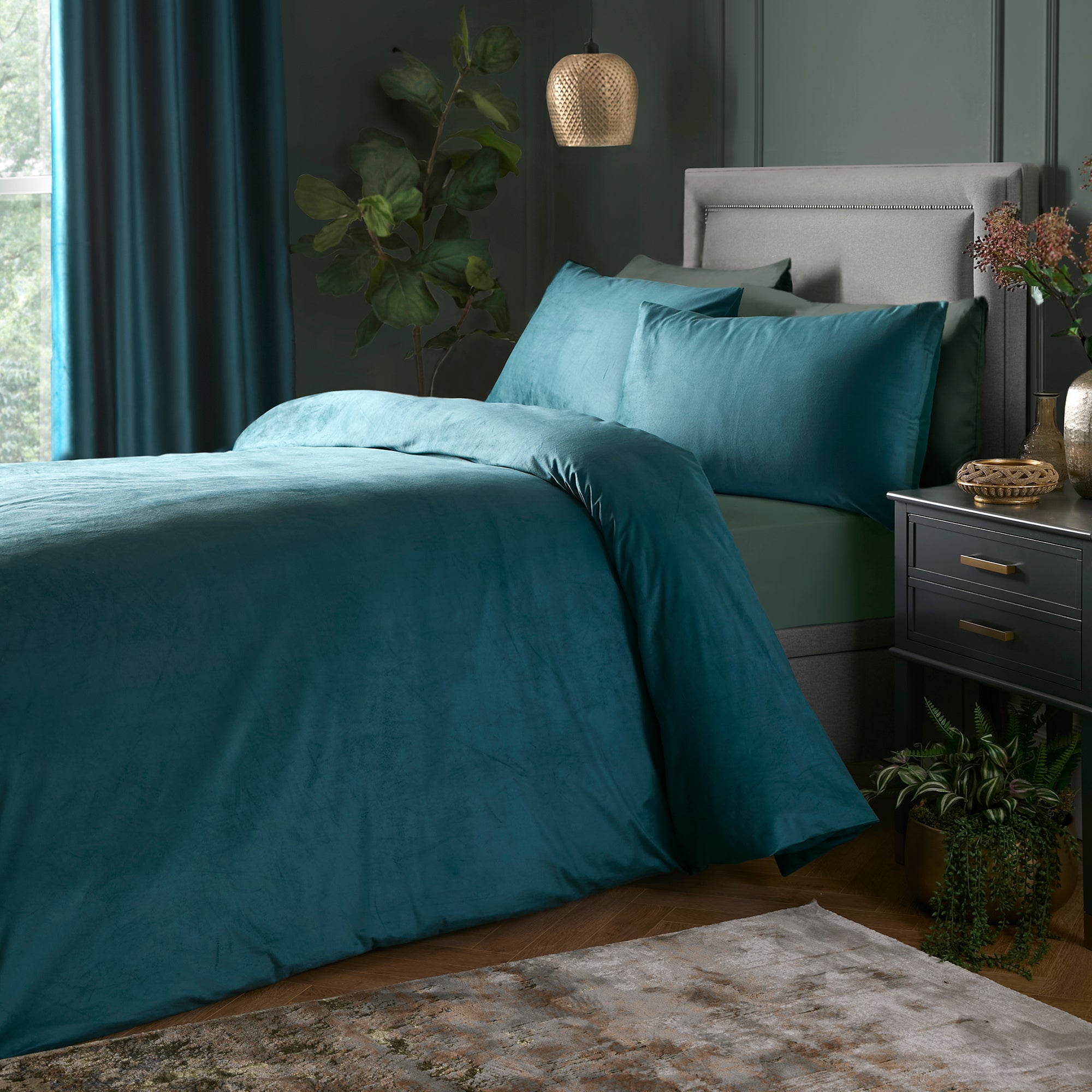 Duvet Cover Set Montrose by Laurence Llewelyn-Bowen in Teal