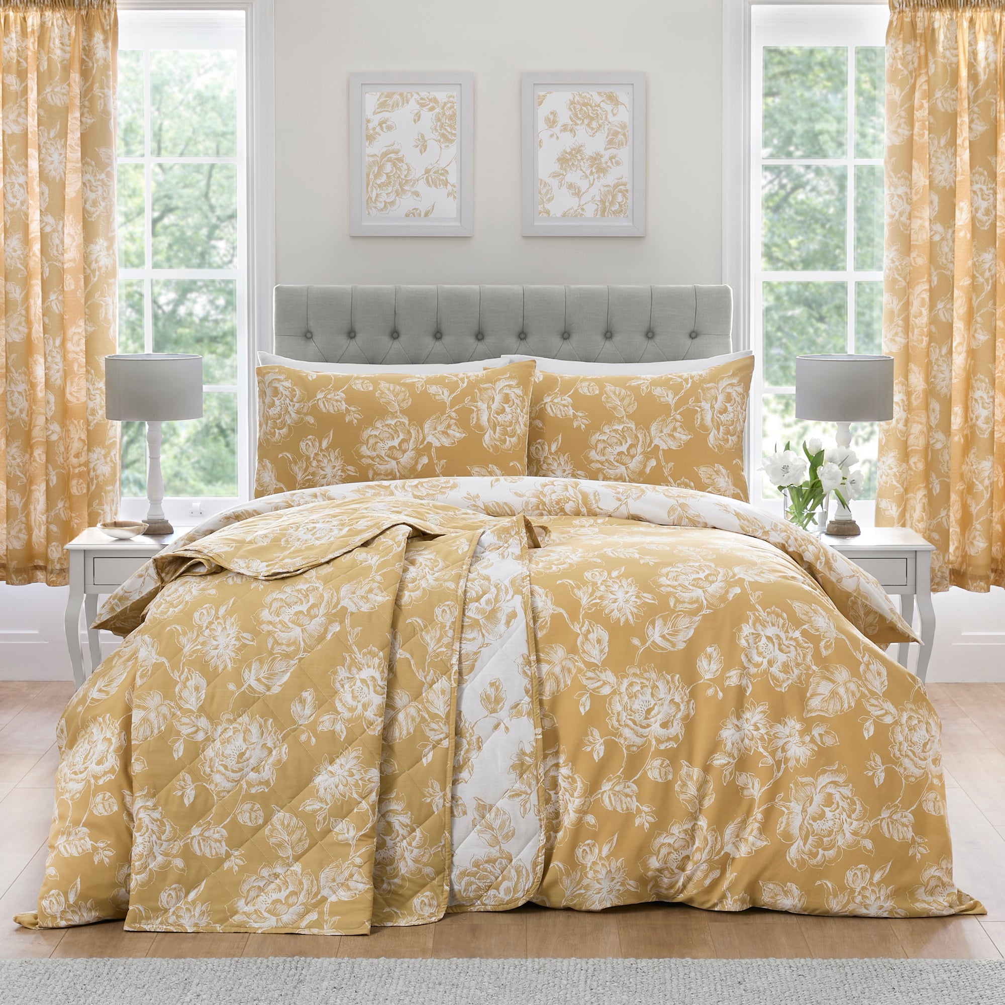 Bedspread Mishka by Dreams & Drapes Design in Gold