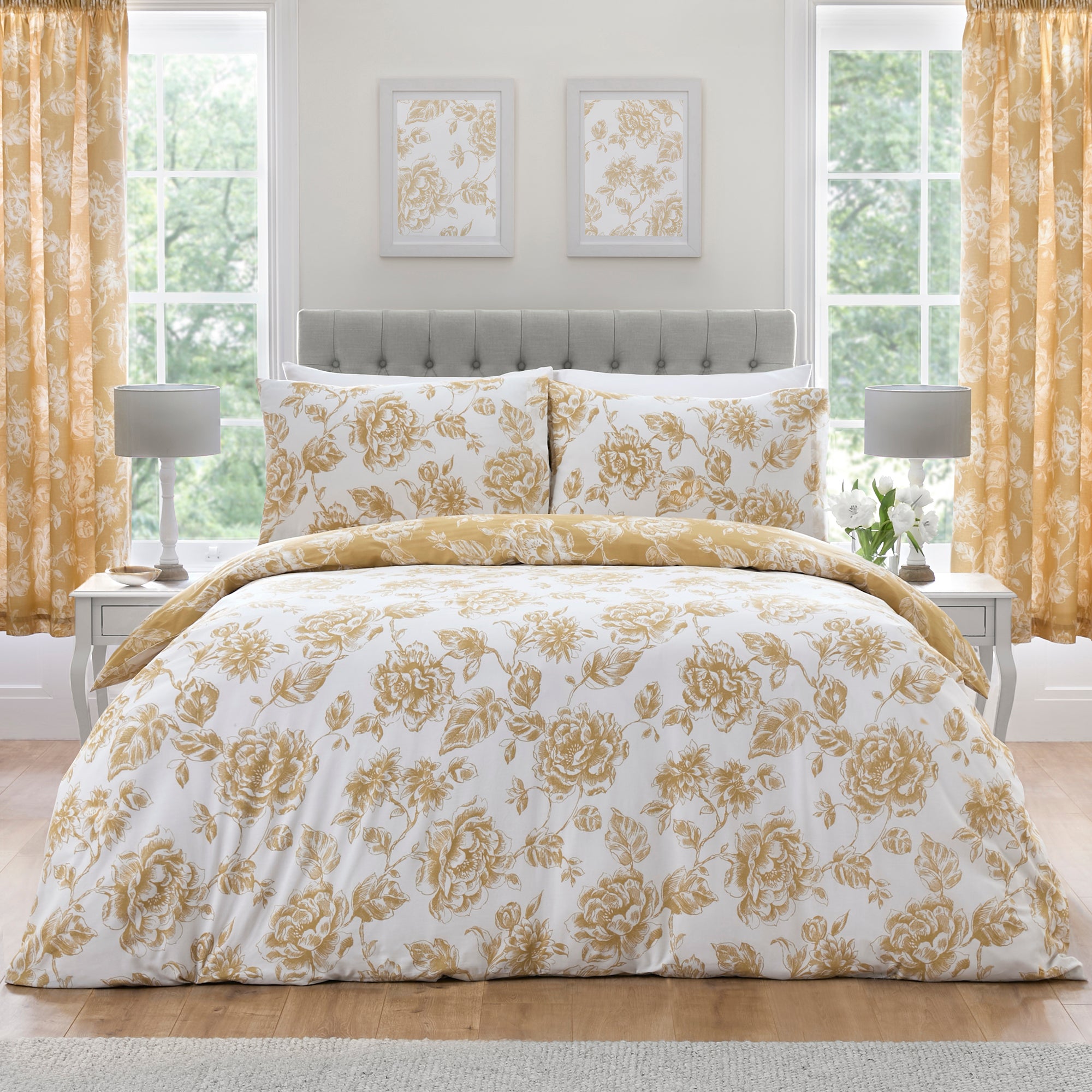 Duvet Cover Set Mishka by Dreams & Drapes Design in Gold