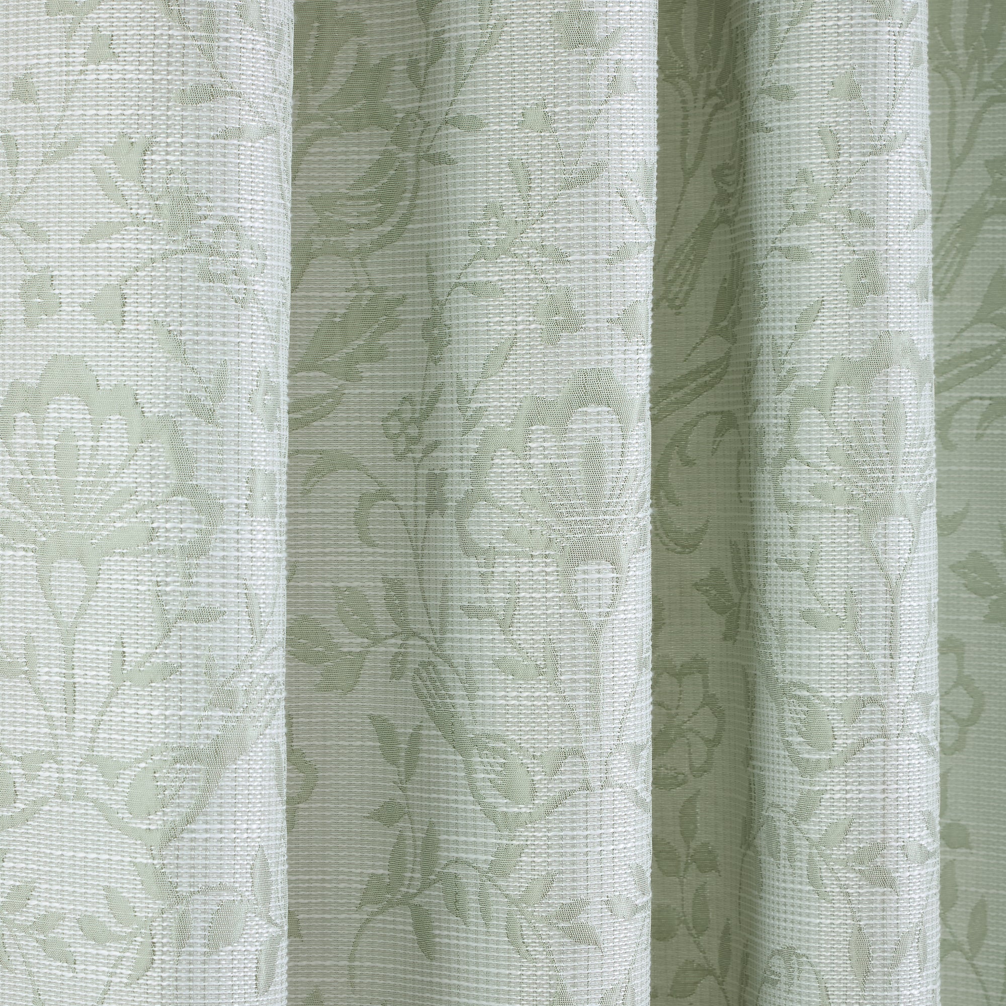 Pair of Eyelet Curtains Marple by Curtina in Sage Green