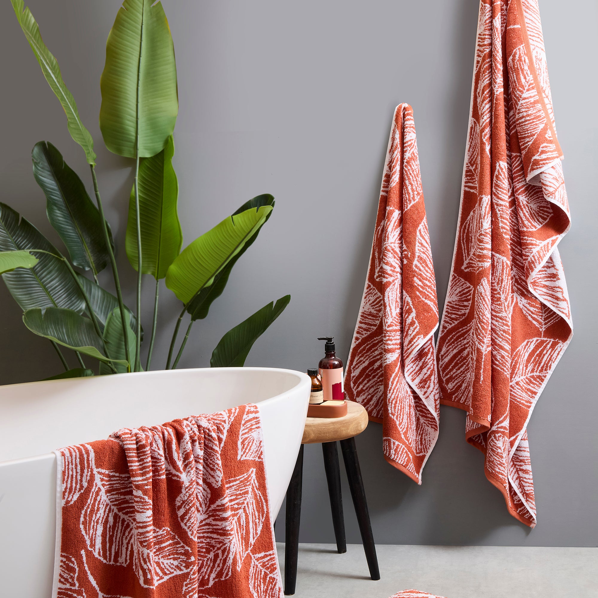 Towels Matteo by Fusion Bathroom in Terracotta