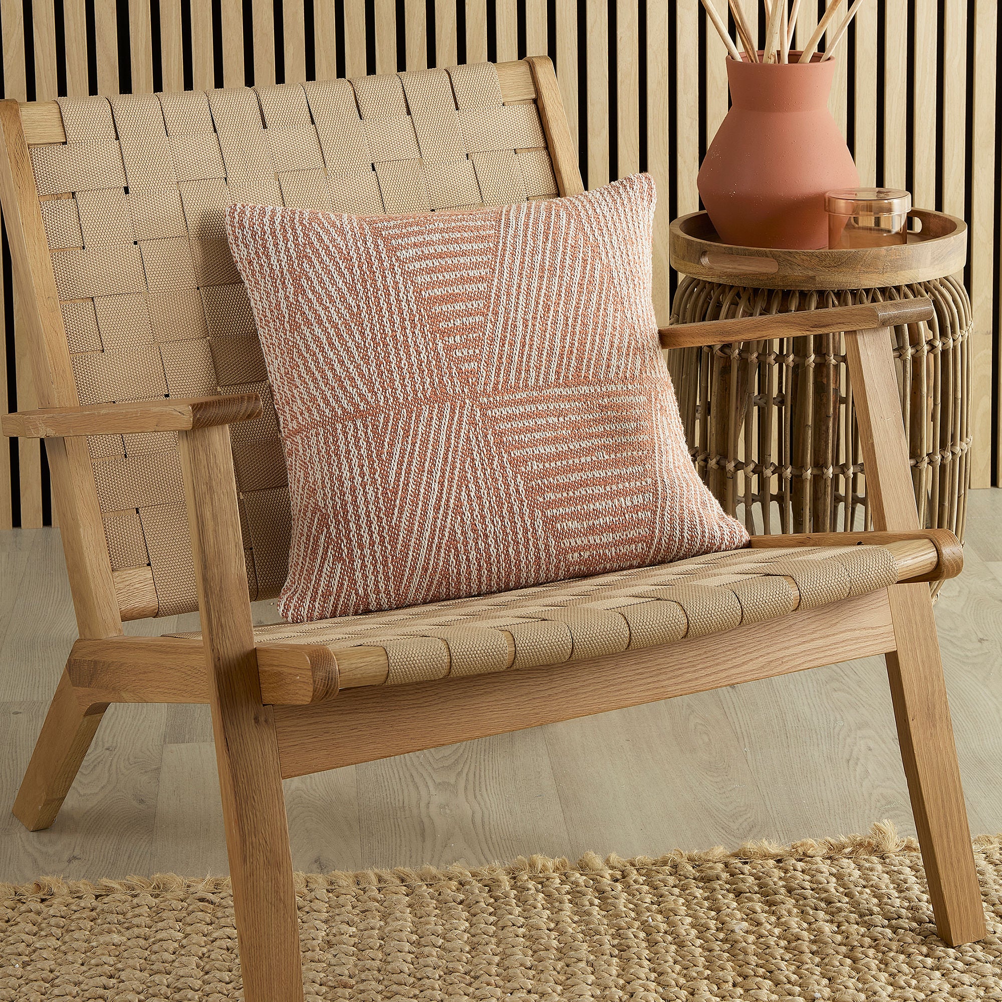 Cushion Myan by Appletree Loft in Terracotta