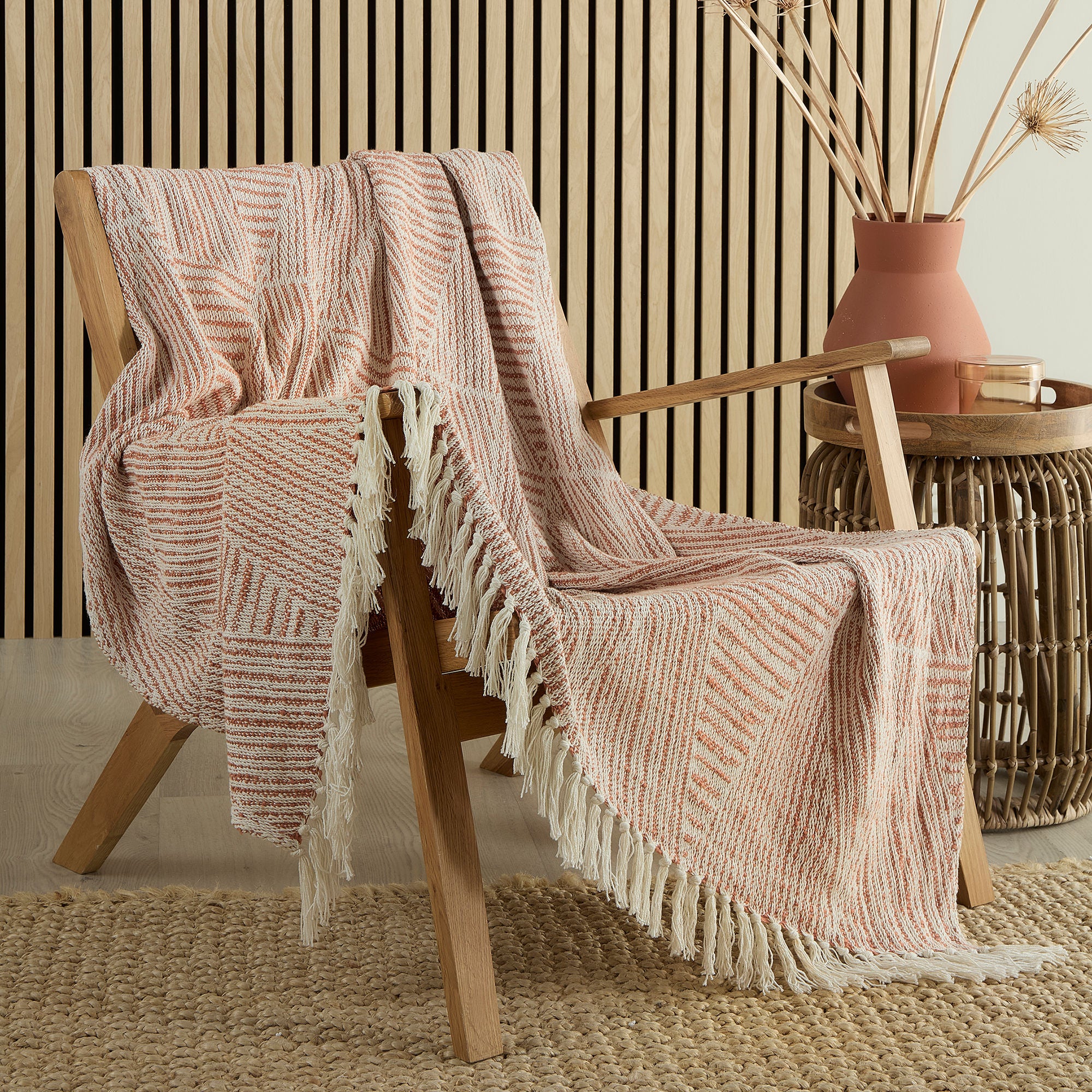 Throw Myan by Appletree Loft in Terracotta