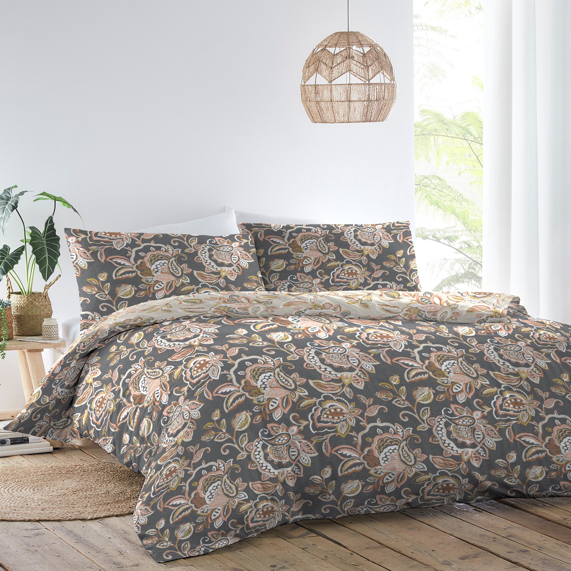 Duvet Cover Set Marisol by Appletree Promo in Charcoal