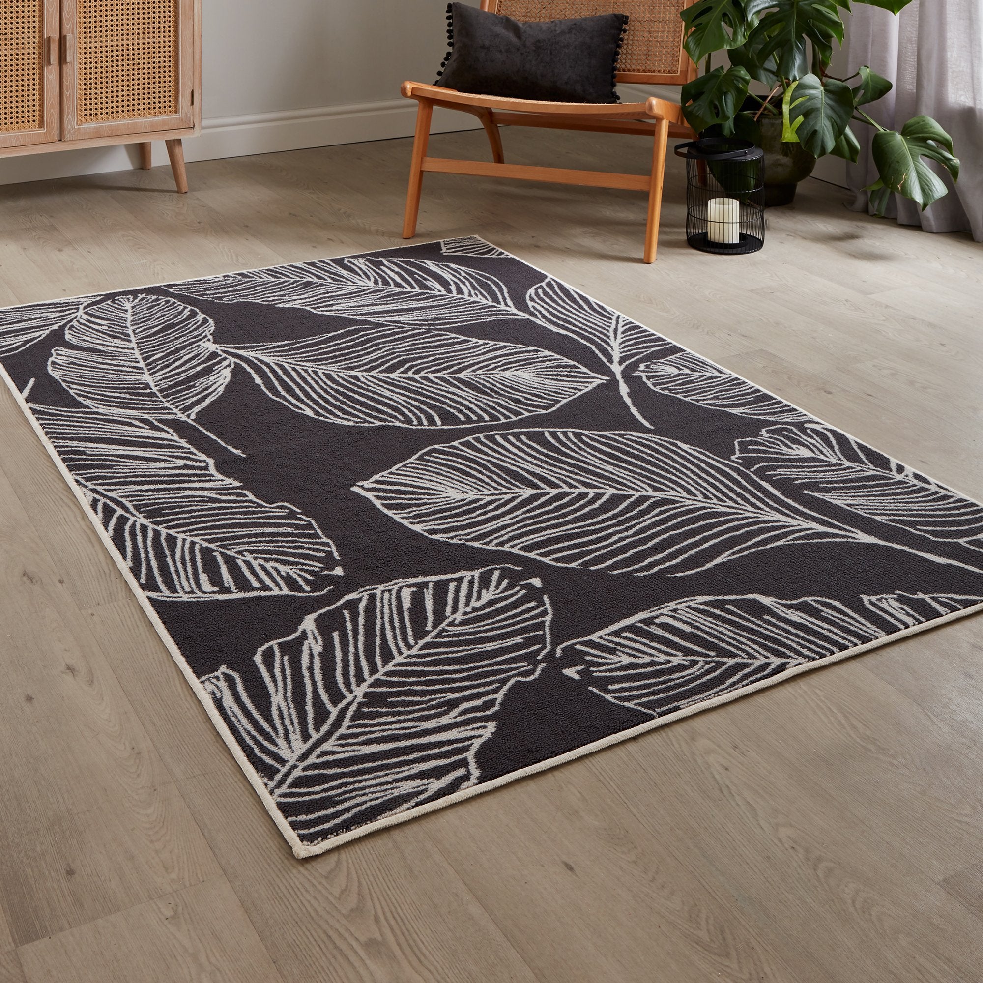Washable Rug Matteo by Fusion in Charcoal