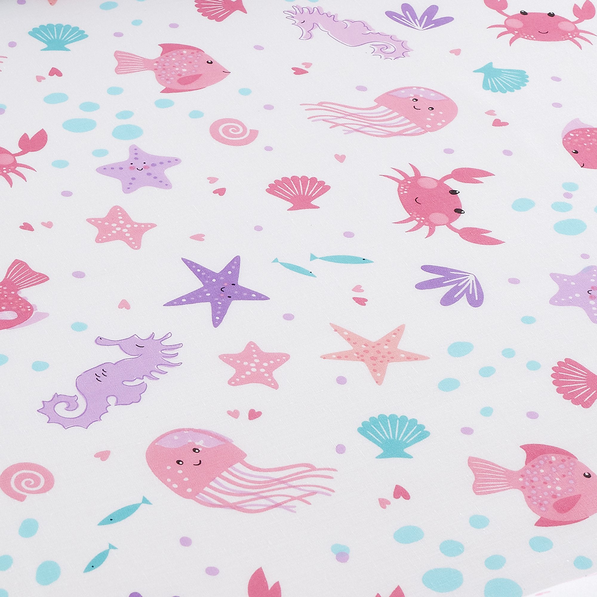 25cm Fitted Bed Sheet Mermaid Vibes by Bedlam in Aqua
