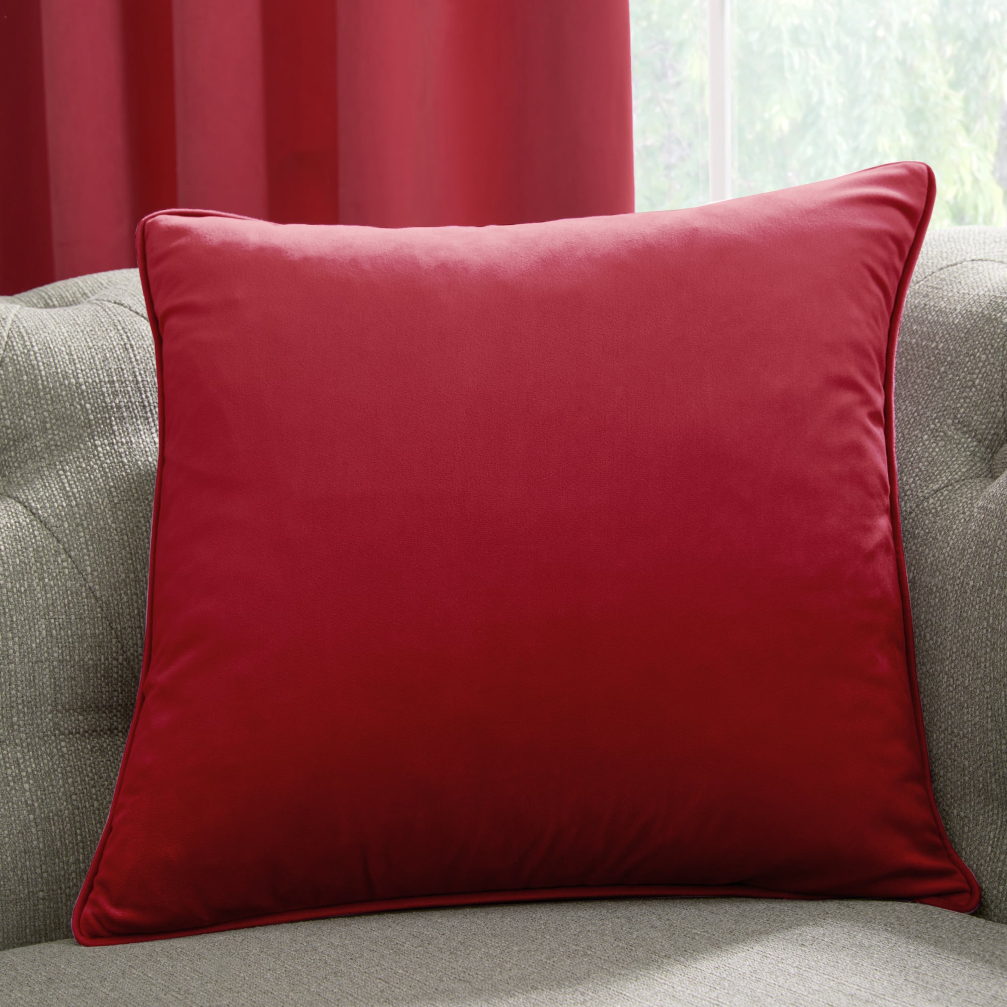 Filled Cushion Montrose by Laurence Llewelyn-Bowen in Claret
