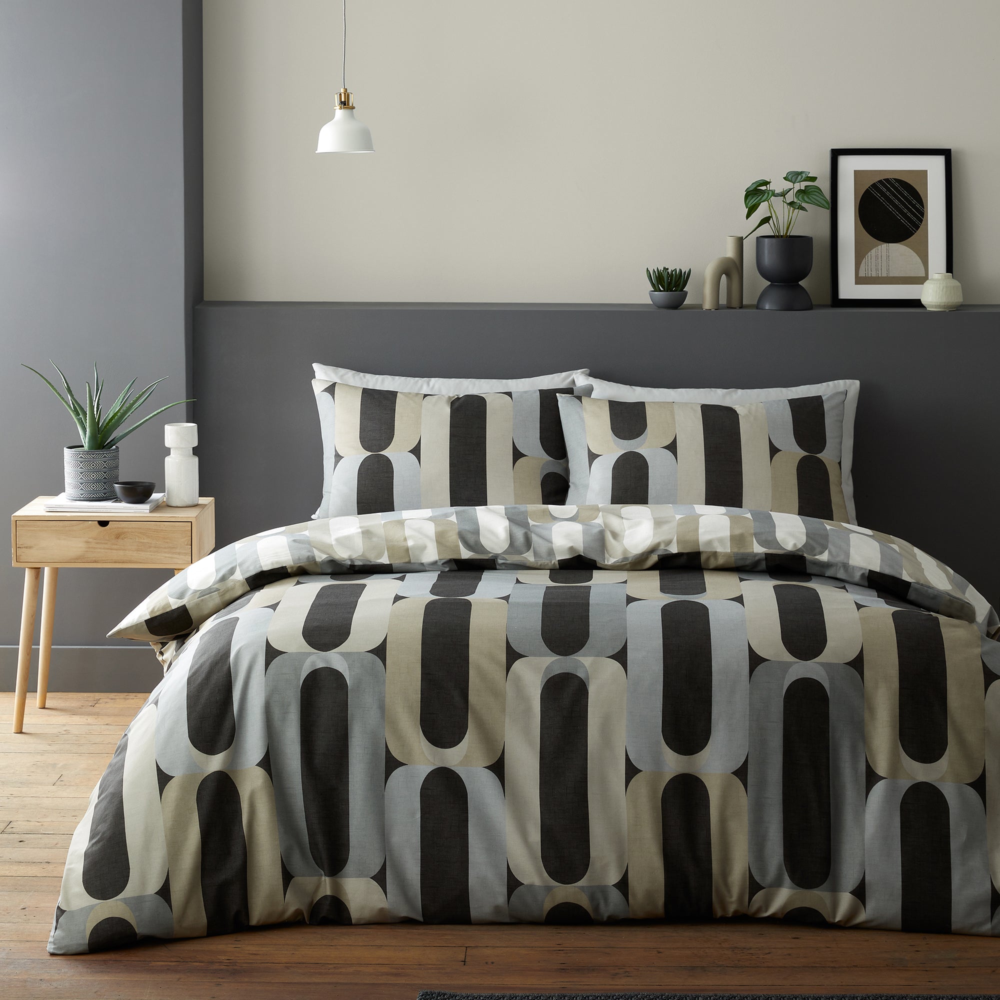 Duvet Cover Set Orea by Fusion in Charcoal