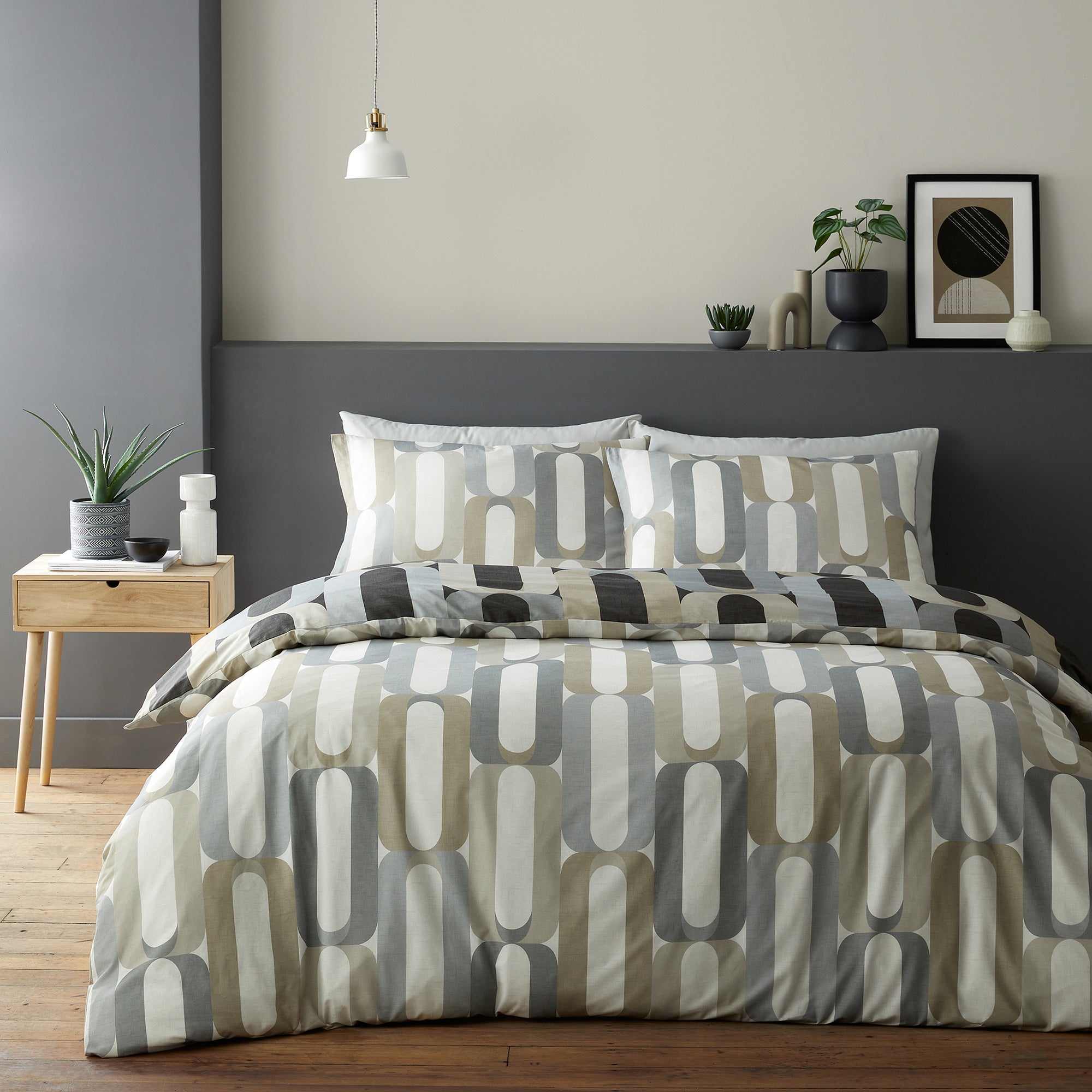 Duvet Cover Set Orea by Fusion in Charcoal