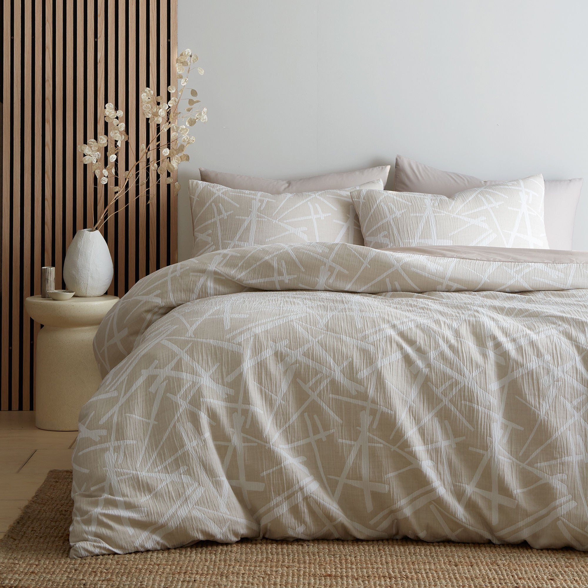 Duvet Cover Set Otto by Appletree Loft in Natural