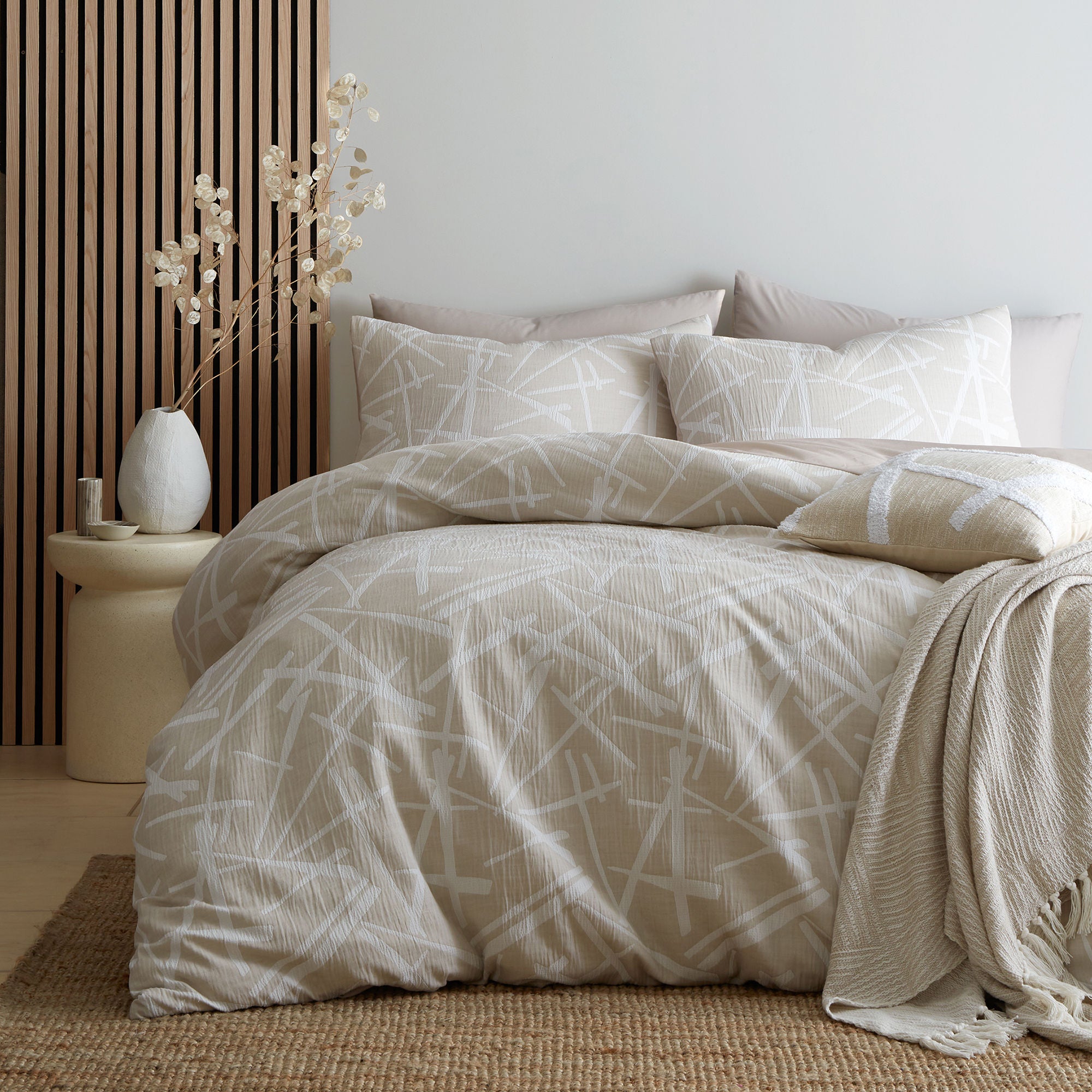 Duvet Cover Set Otto by Appletree Loft in Natural