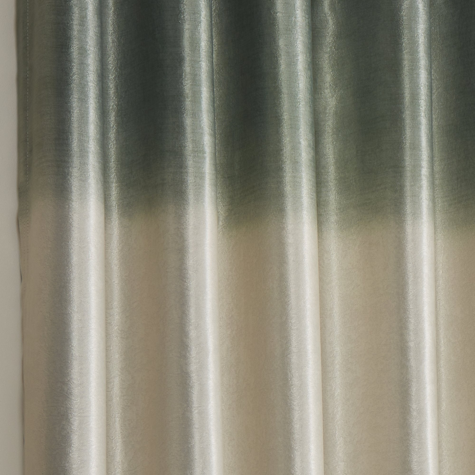Pair of Eyelet Curtains Ombre Strata by Fusion in Green