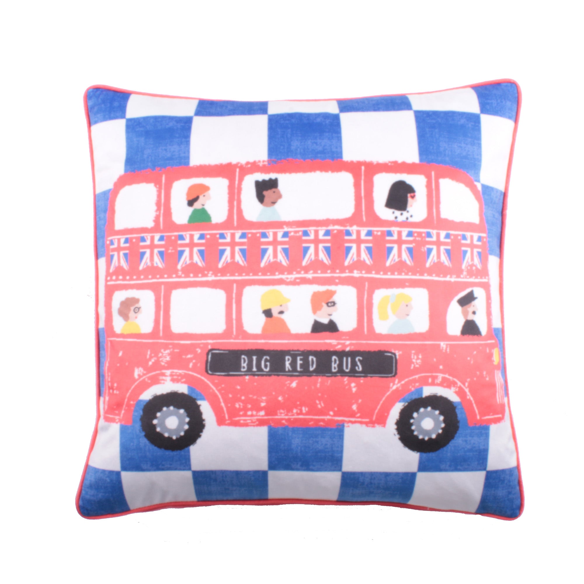 Filled Cushion On The Move by Bedlam in Blue