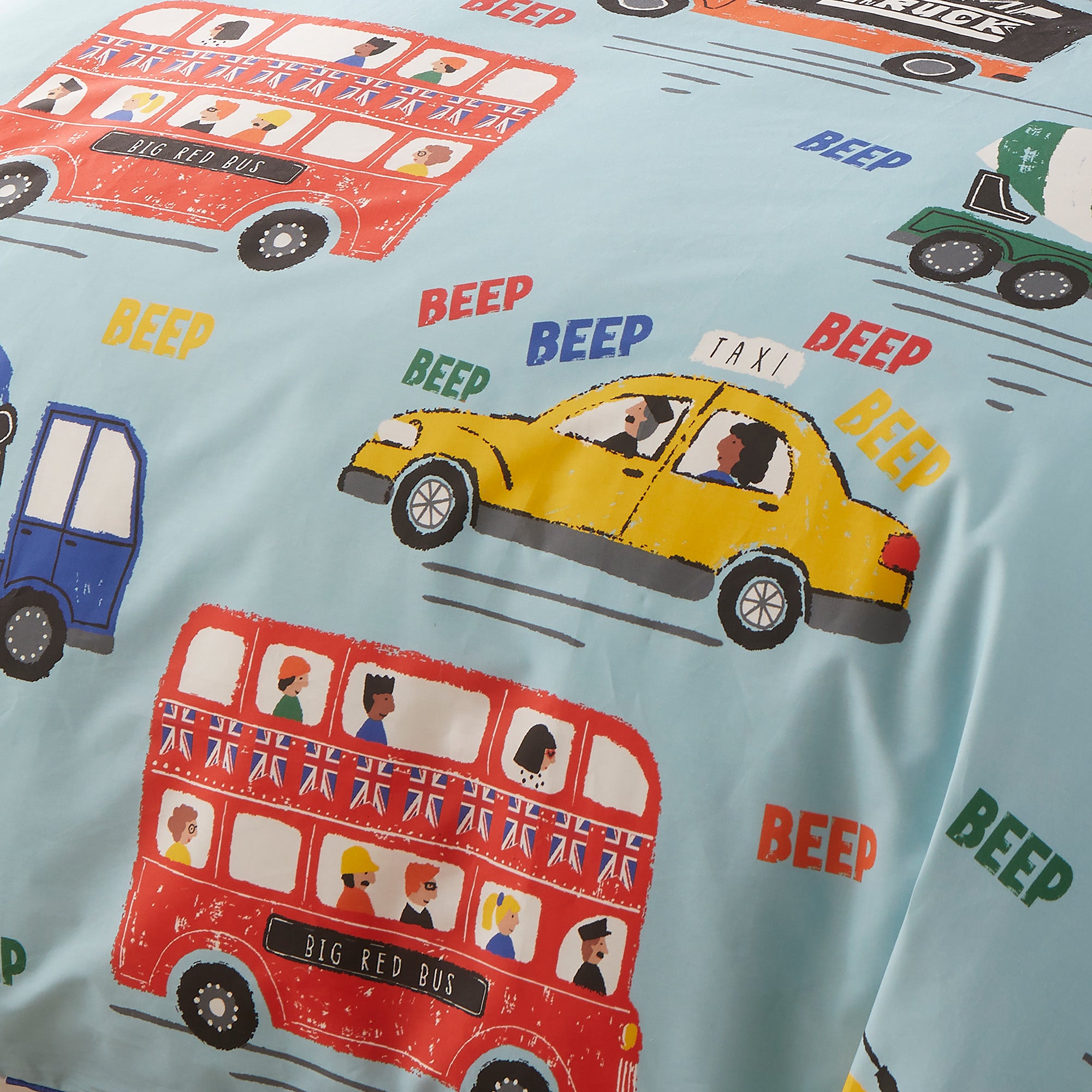 Duvet Cover Set On The Move by Bedlam in Blue