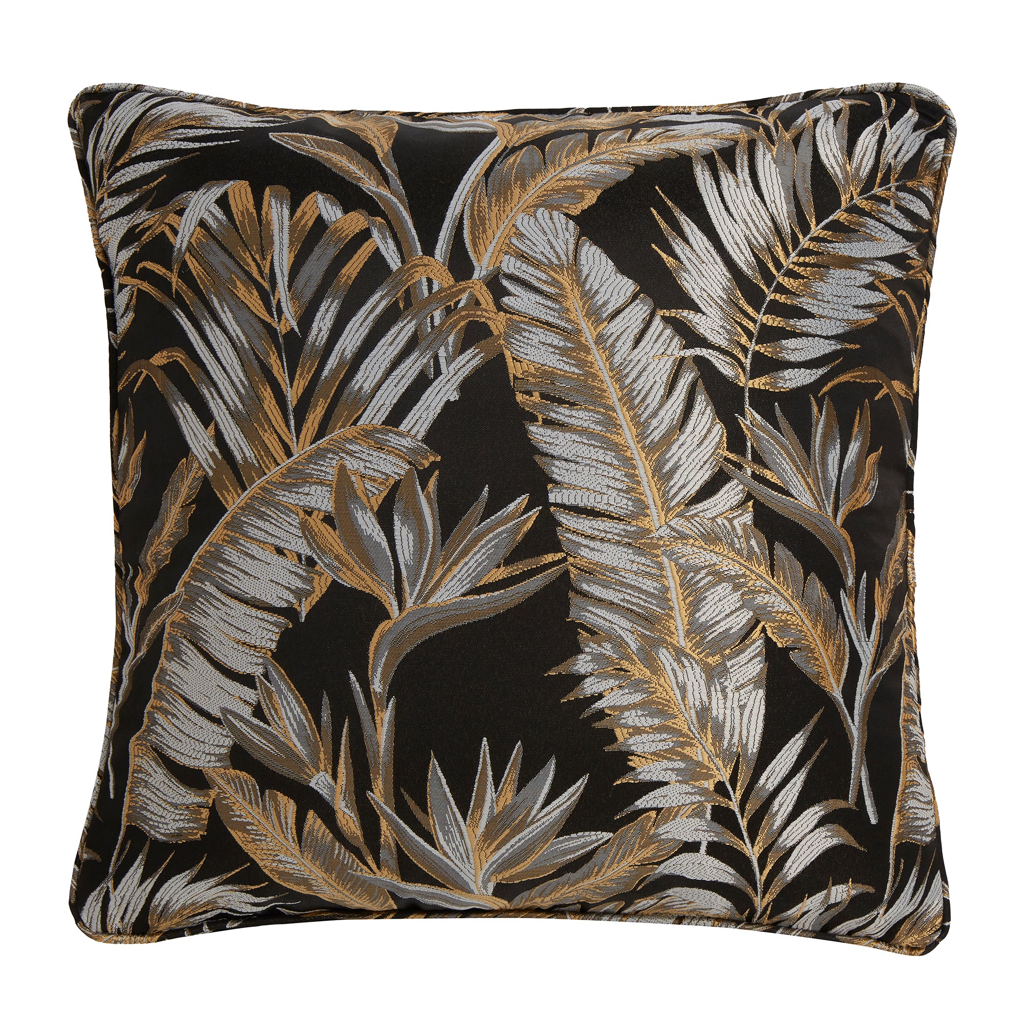 Cushion Paradise Palm by Laurence Llewelyn-Bowen in Black