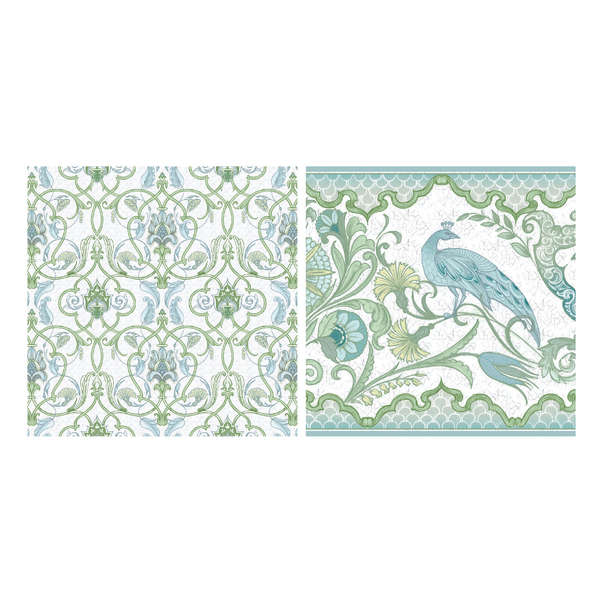 Napkins (4 Pack) Palm Court by Laurence Llewelyn-Bowen in Green