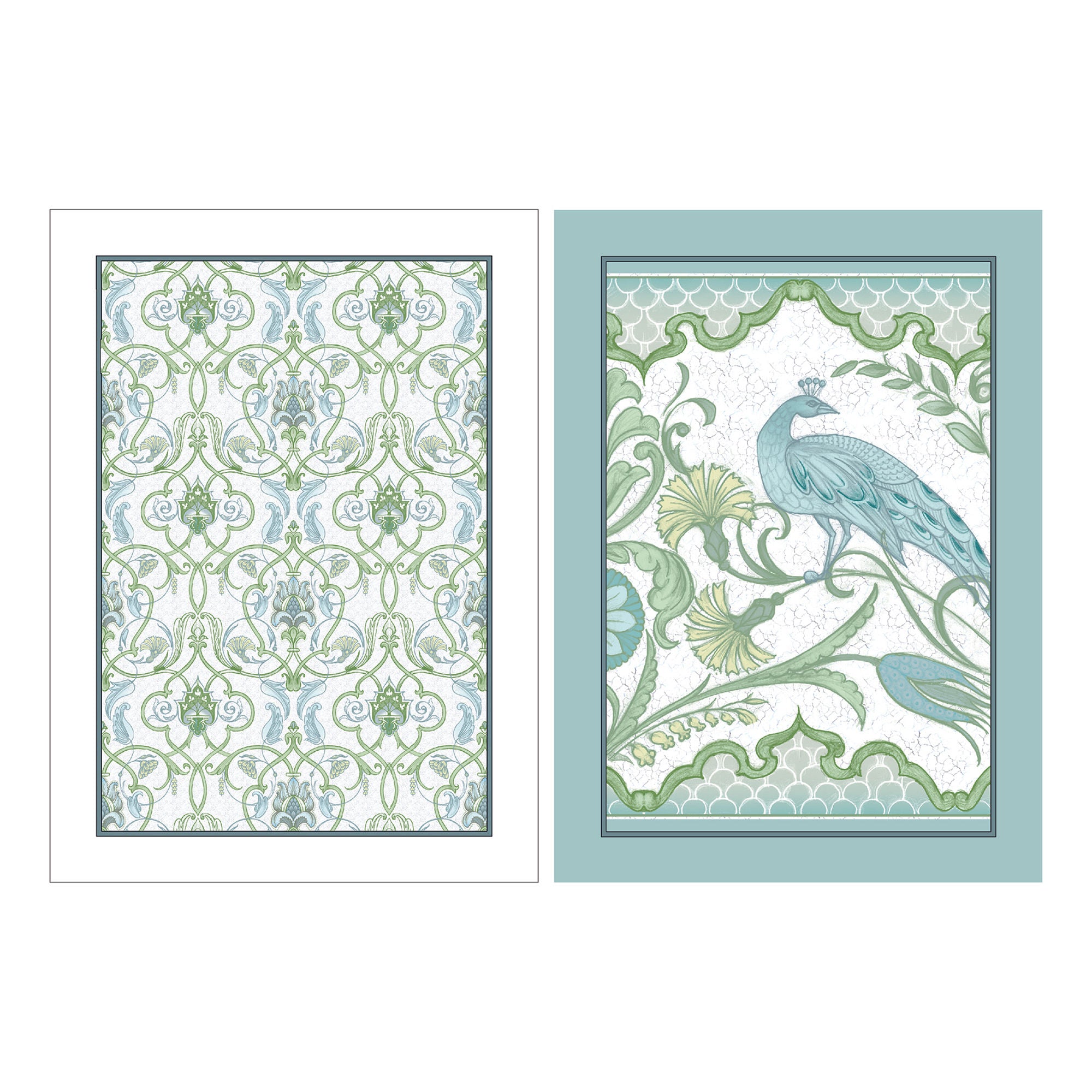 Tea Towel (2 Pack) Palm Court by Laurence Llewelyn-Bowen in Green