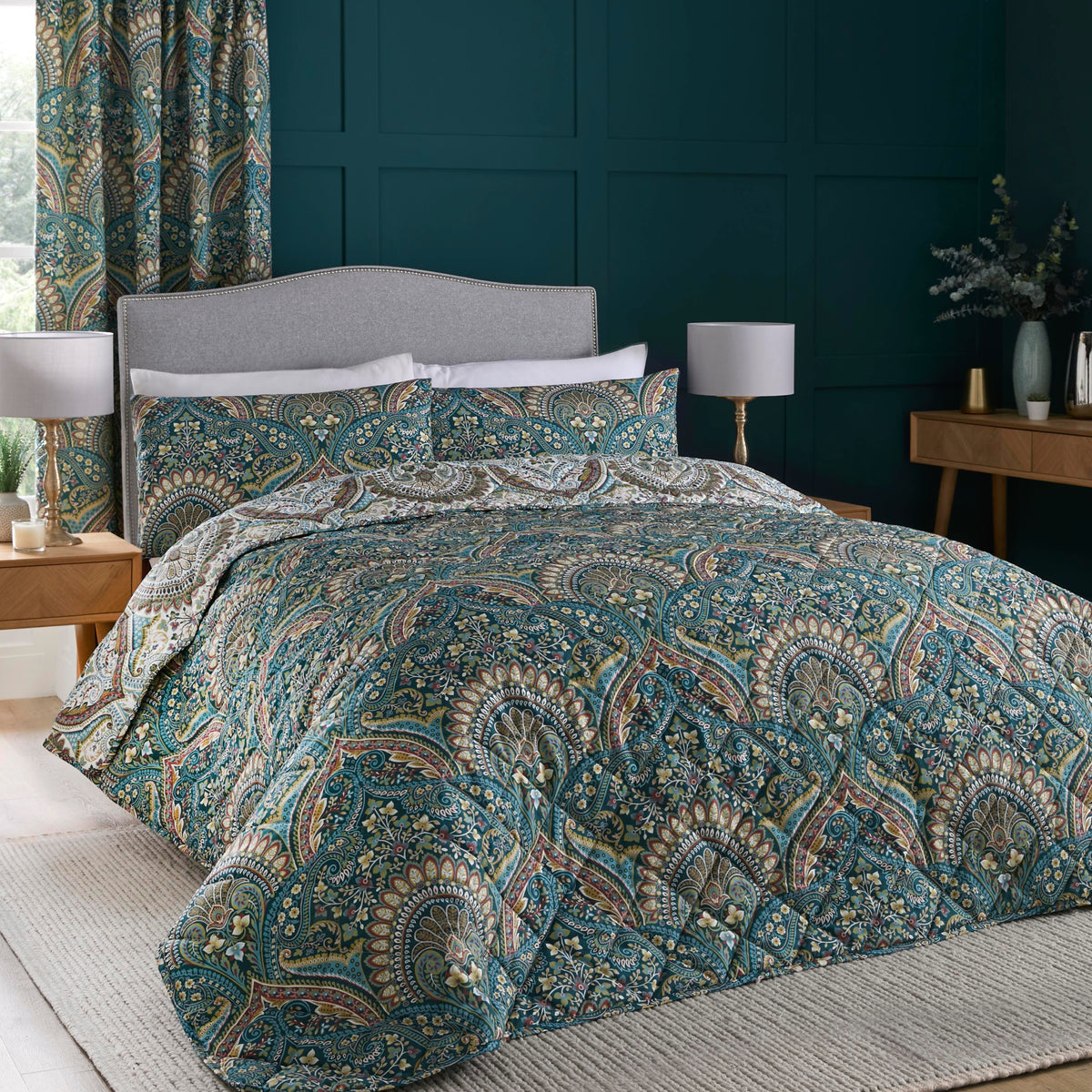 Bedspread Palais by D&D Design in Teal Stylish Home