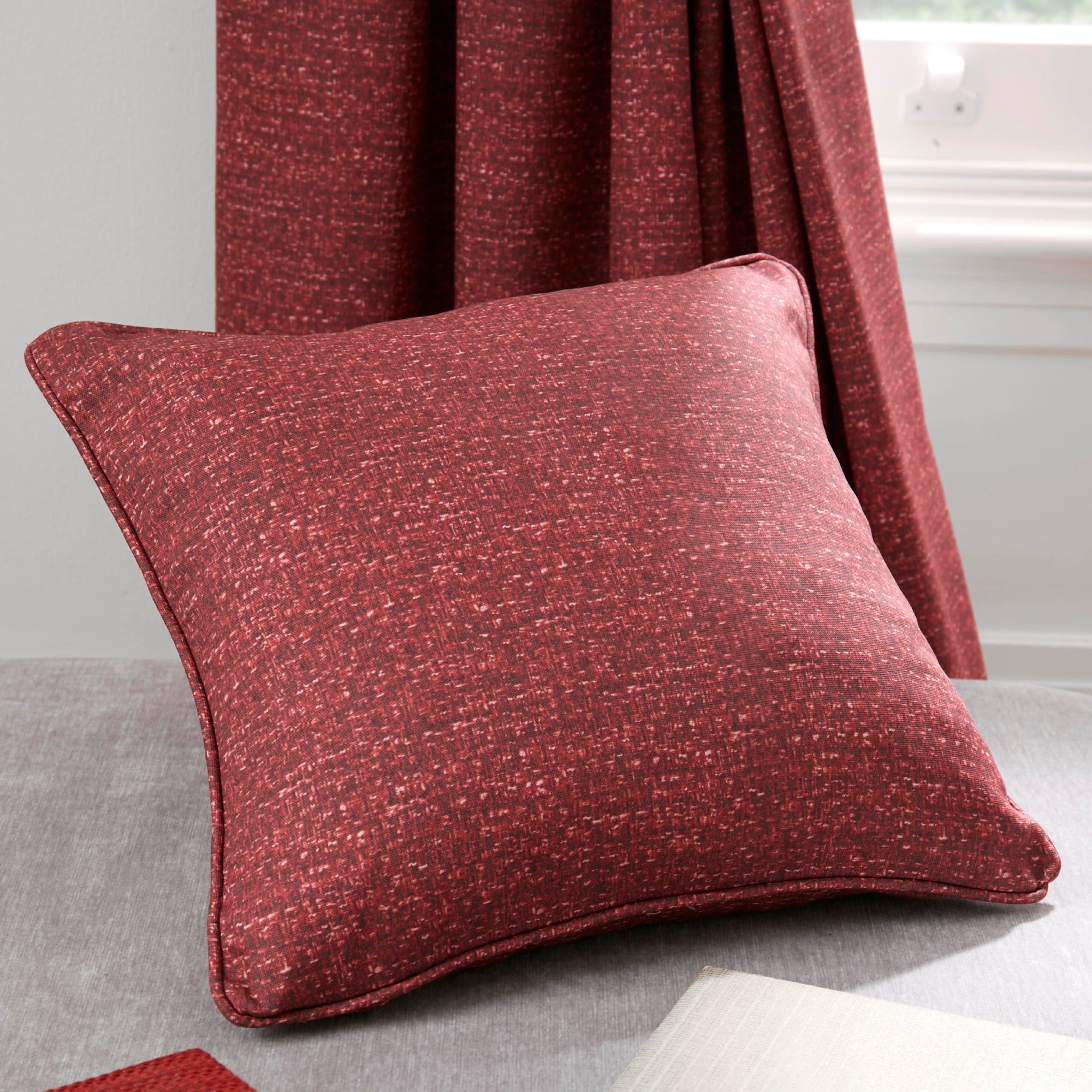 Filled Cushion Pembrey by D&D in Red