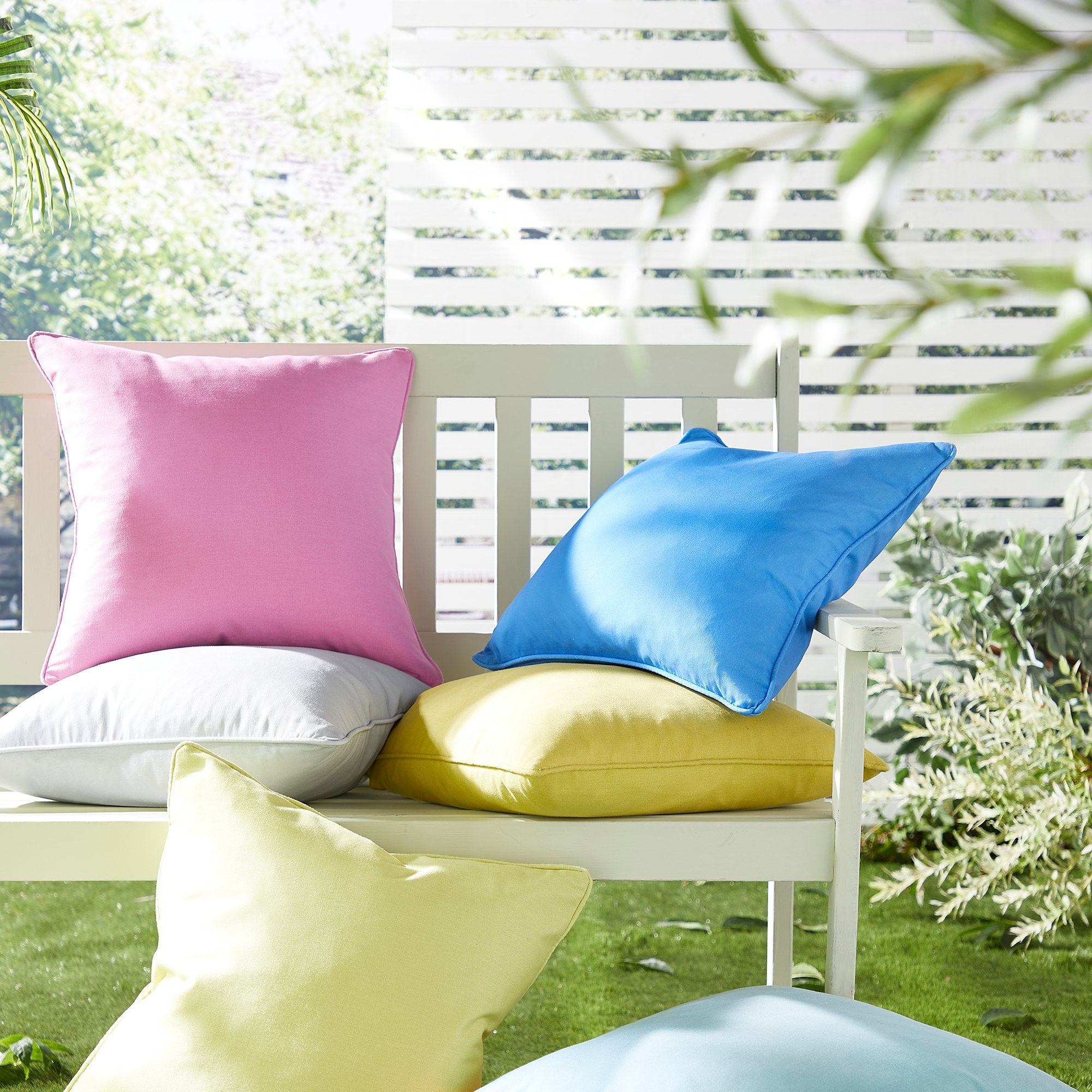 Cushion Plain Outdoor by Fusion in Blue