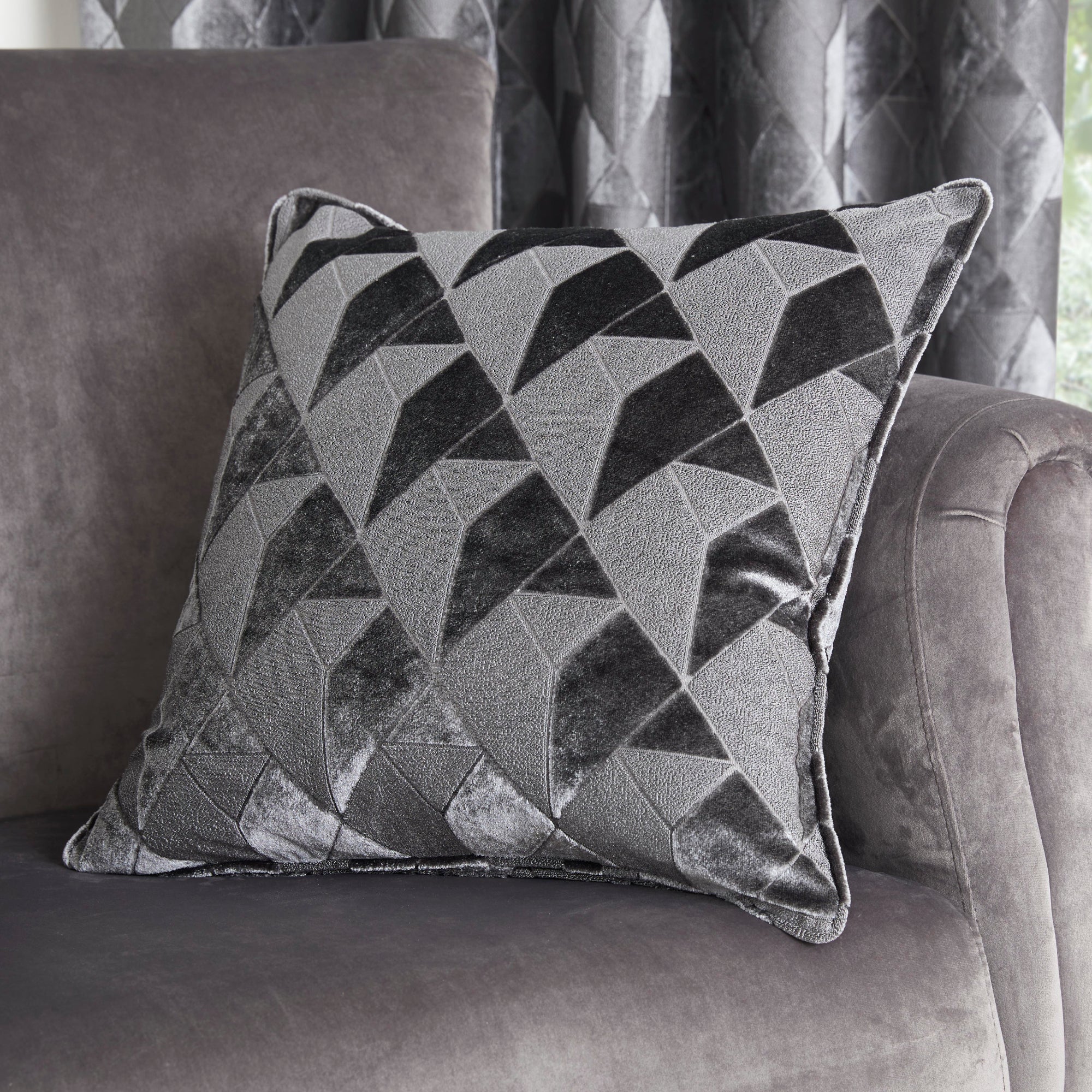 Filled Cushion Quentin by Appletree Boutique in Slate