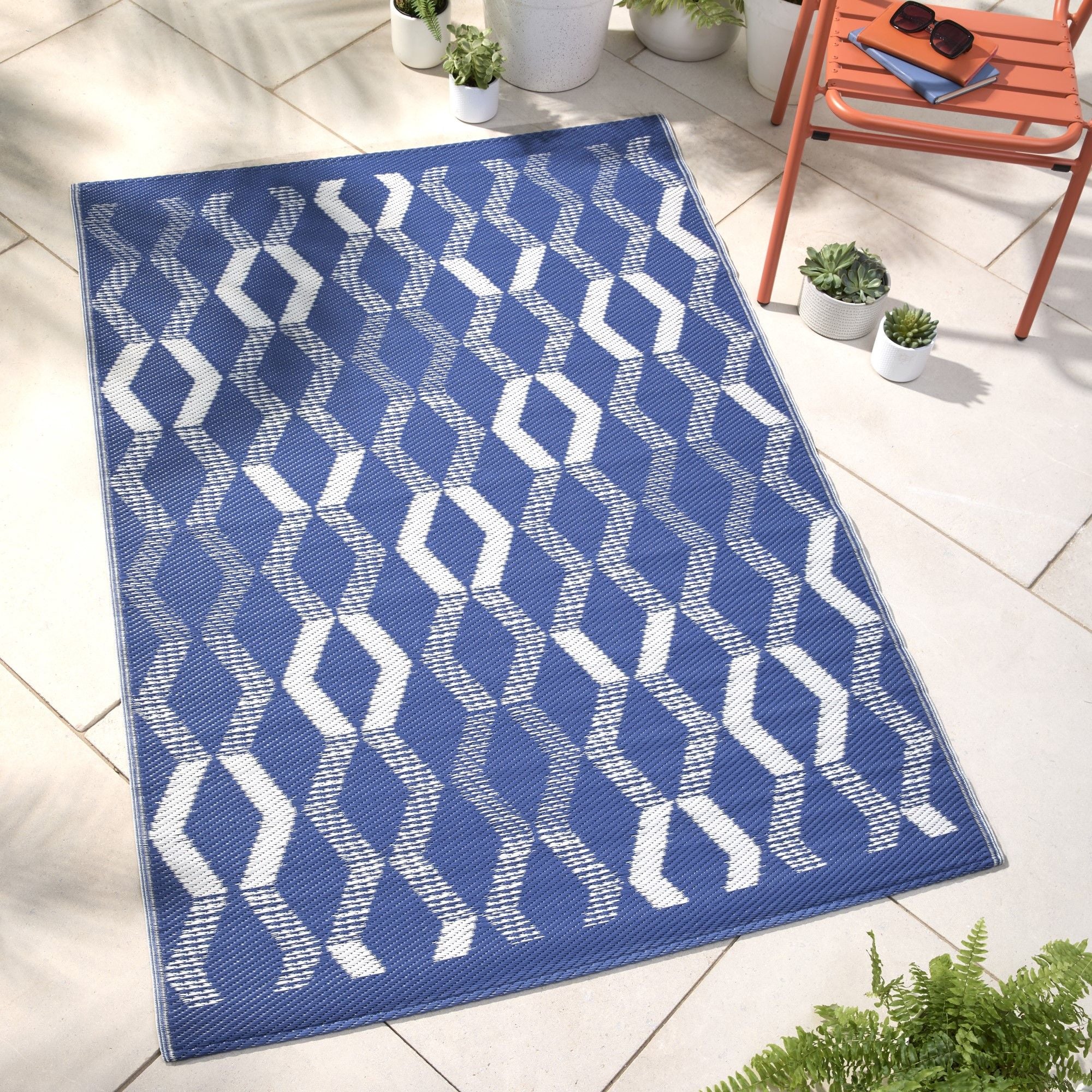 Outdoor Rug Rico Outdoor by Fusion in Blue