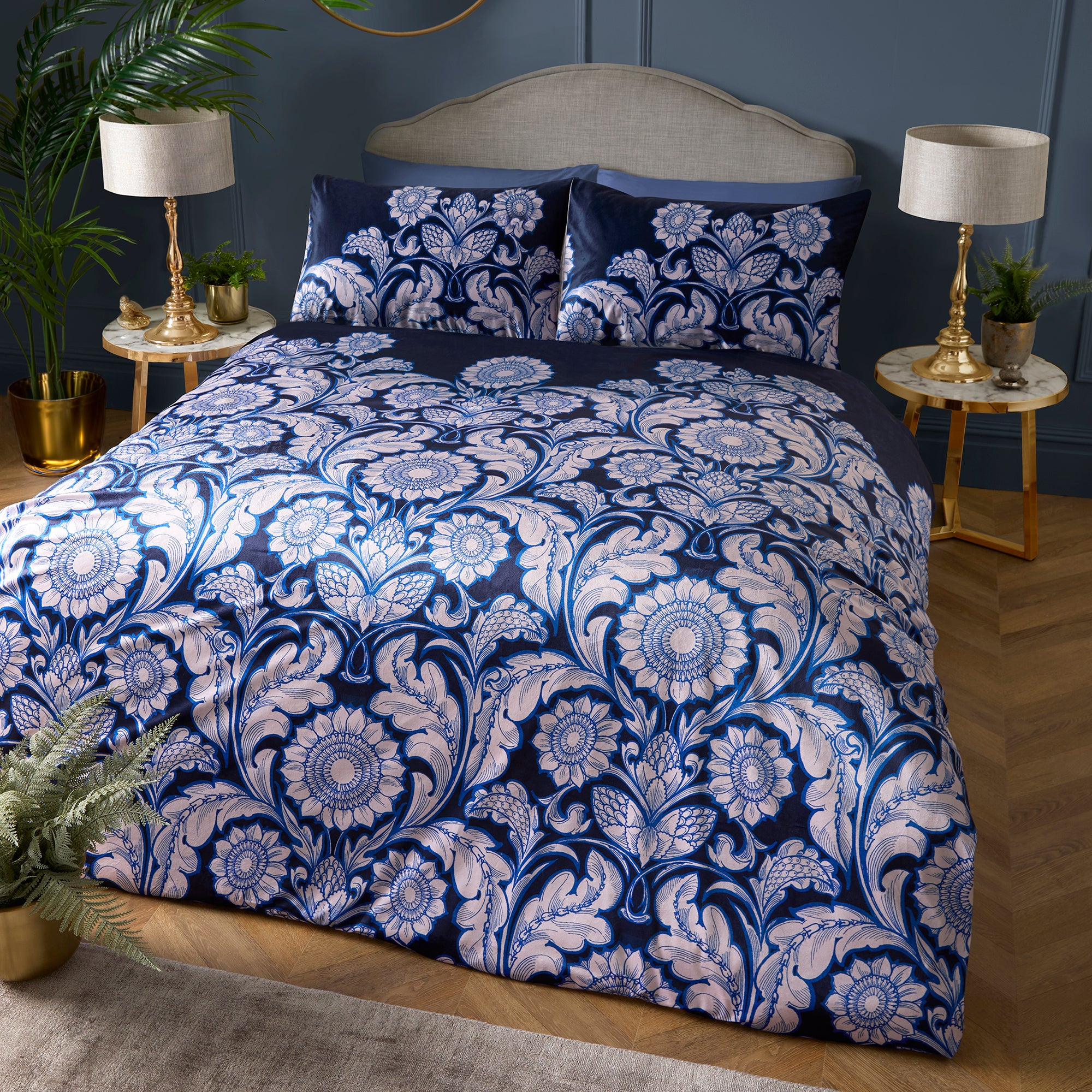 Duvet Cover Set Romilly by Laurence Llewelyn-Bowen in Blue