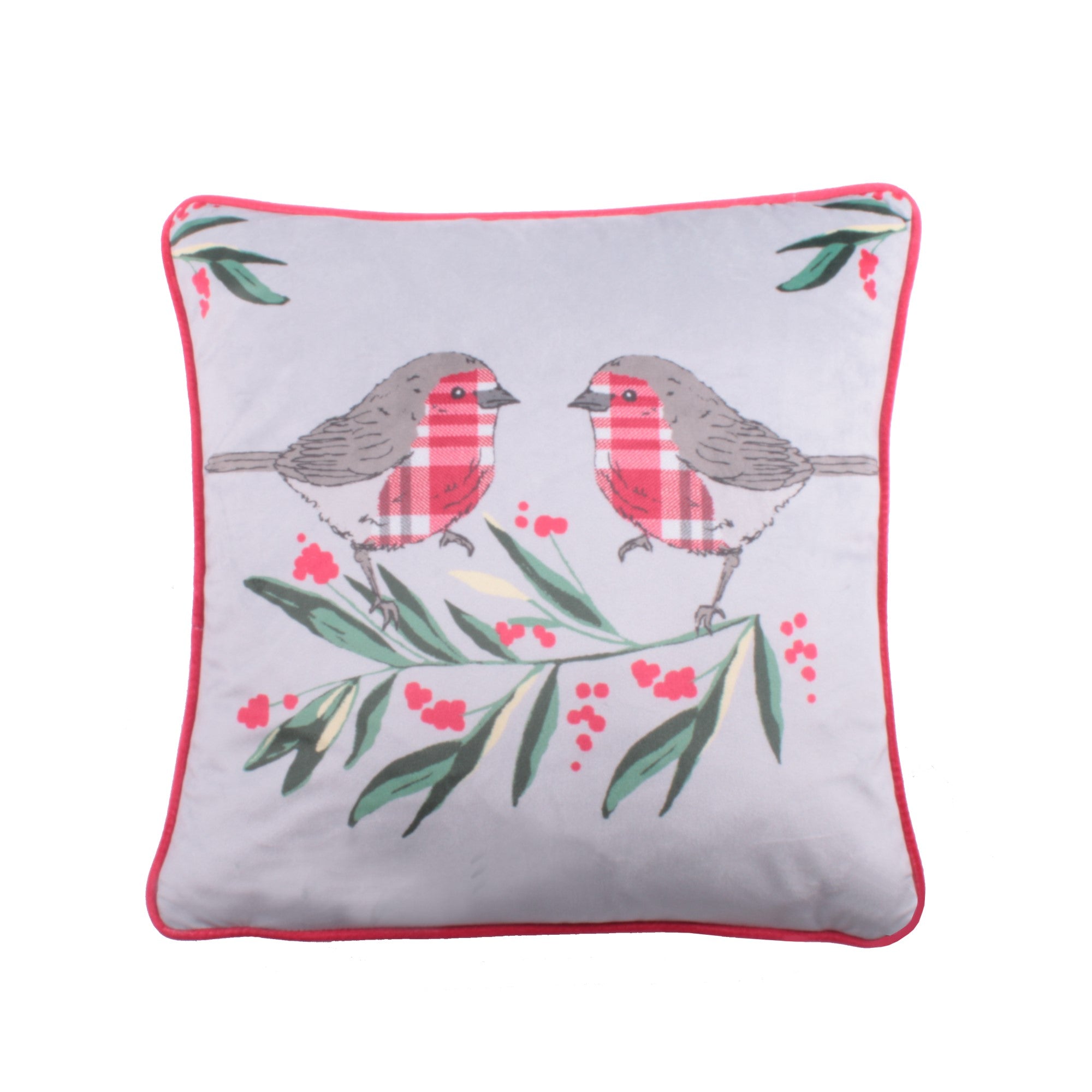 Cushion Cover Robin by Fusion Christmas in Multi
