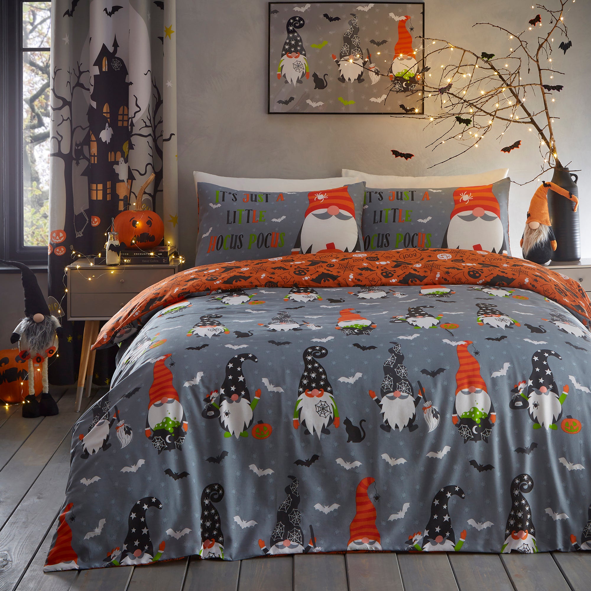 Duvet Cover Set Scary Gonks by Bedlam in Grey