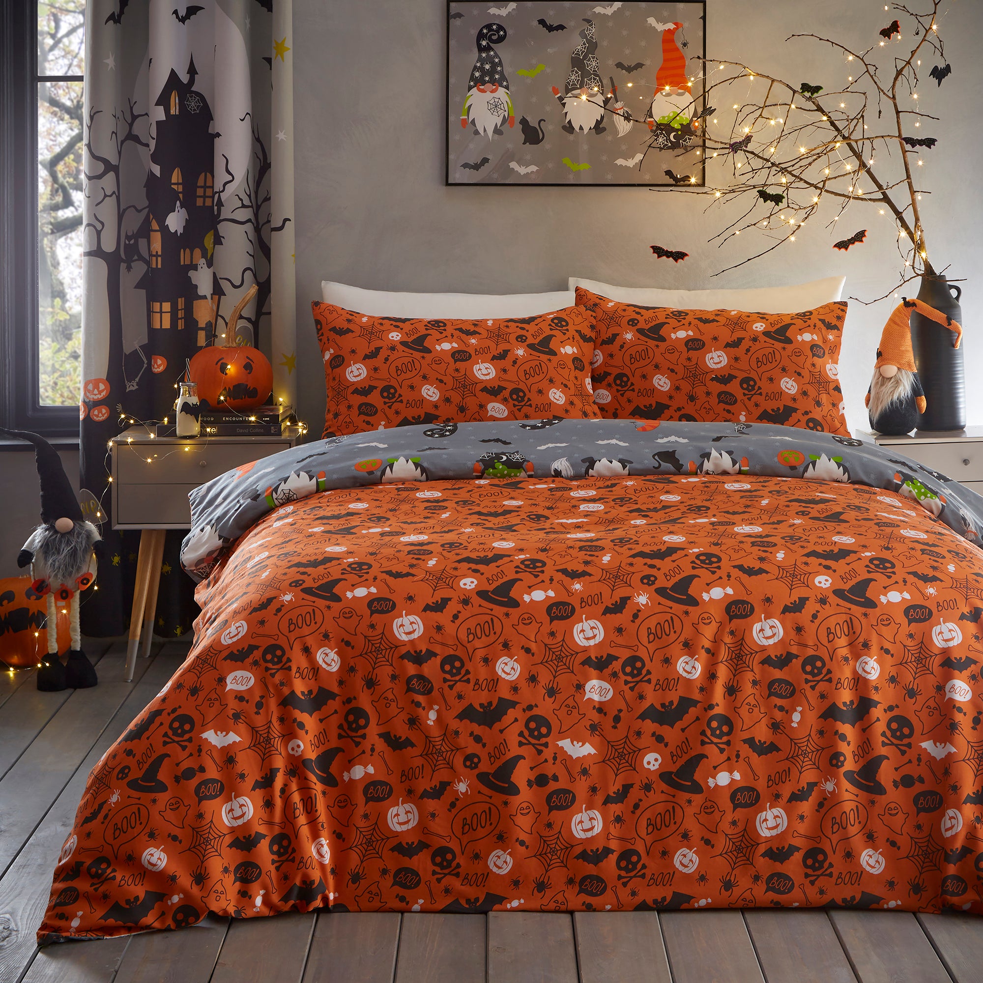 Duvet Cover Set Scary Gonks by Bedlam in Grey