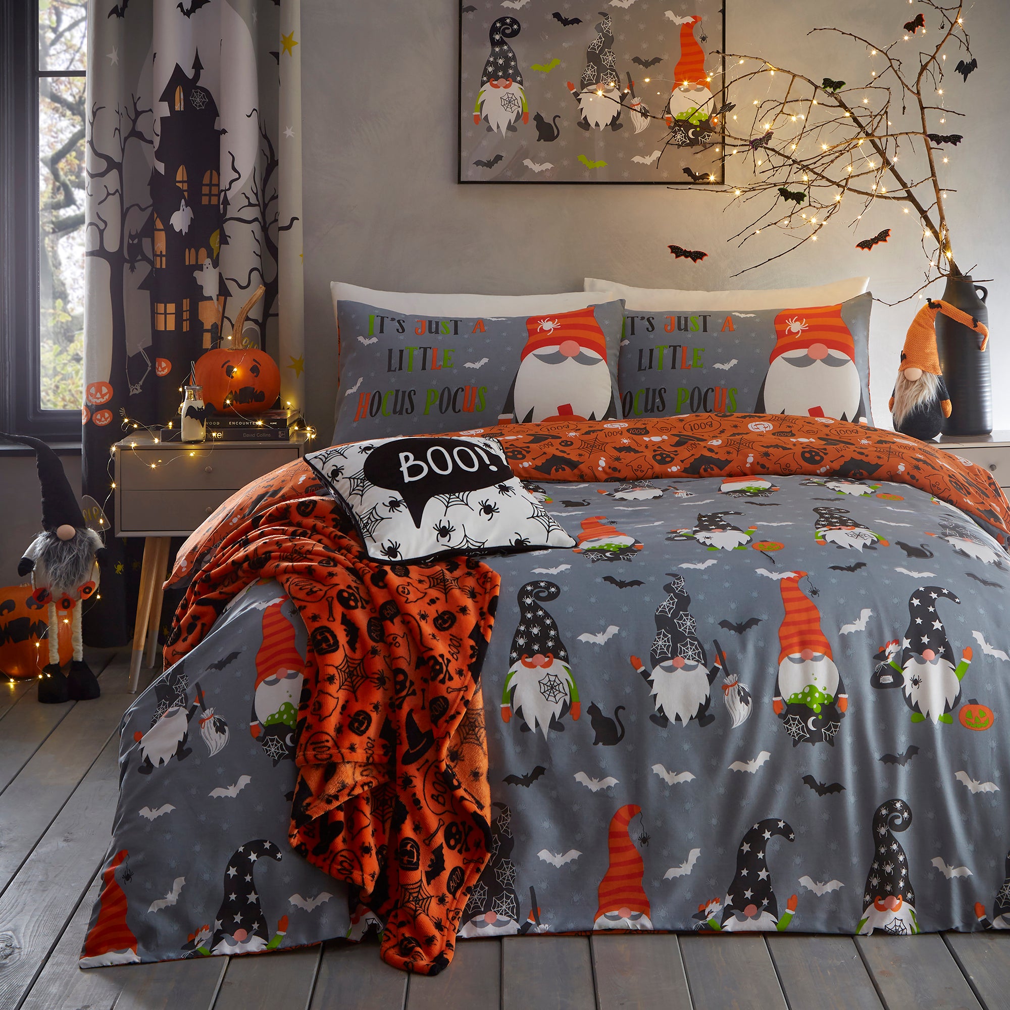 Duvet Cover Set Scary Gonks by Bedlam in Grey