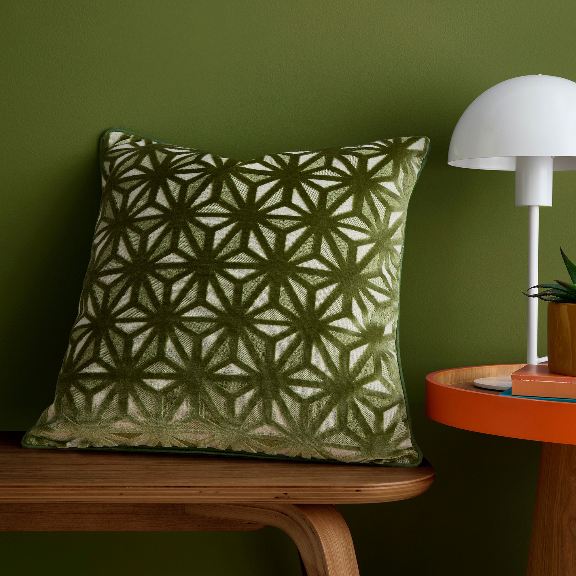 Cushion Star Geo by Appletree Style in Green
