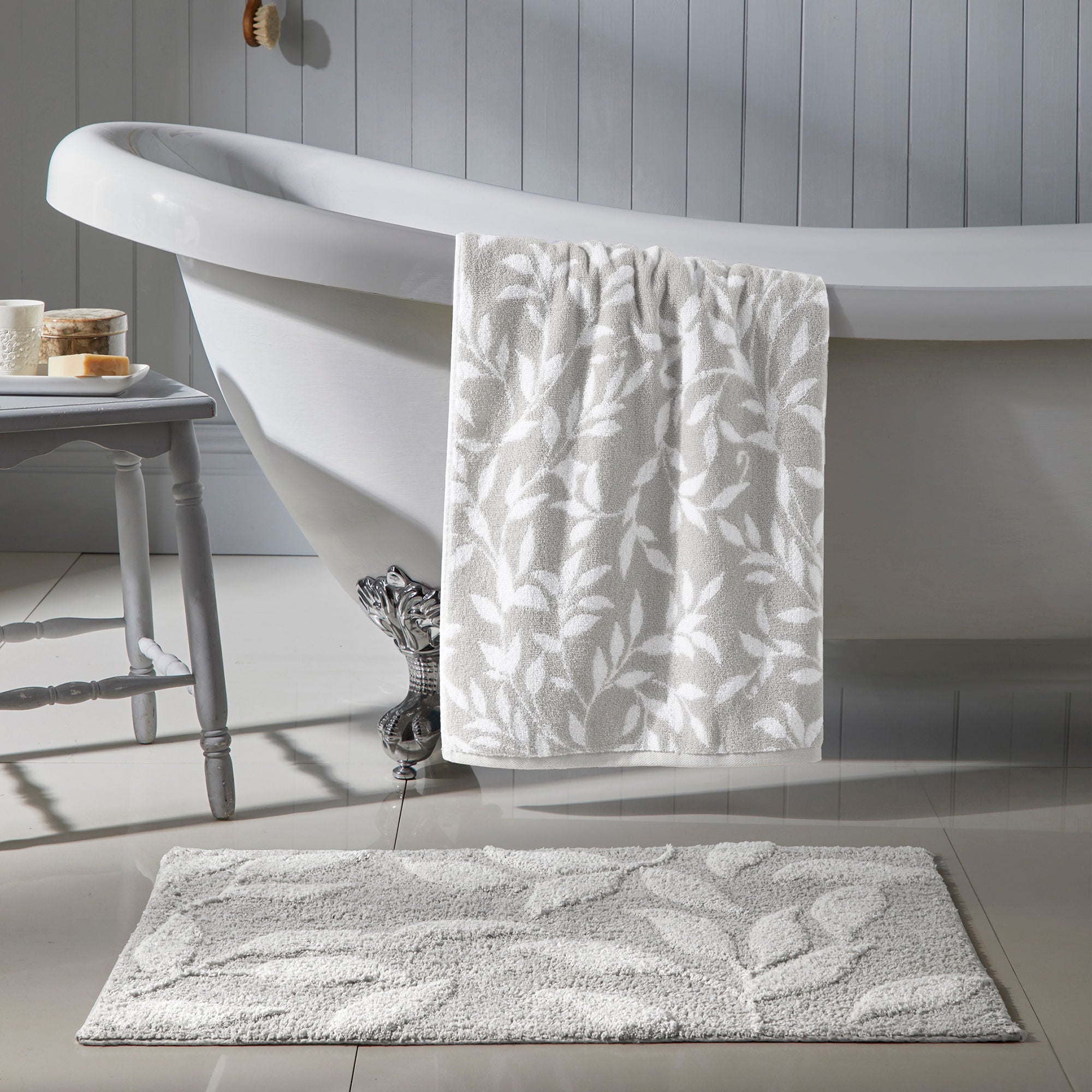 Hand Towel Sandringham by Dreams & Drapes Bathroom in Grey