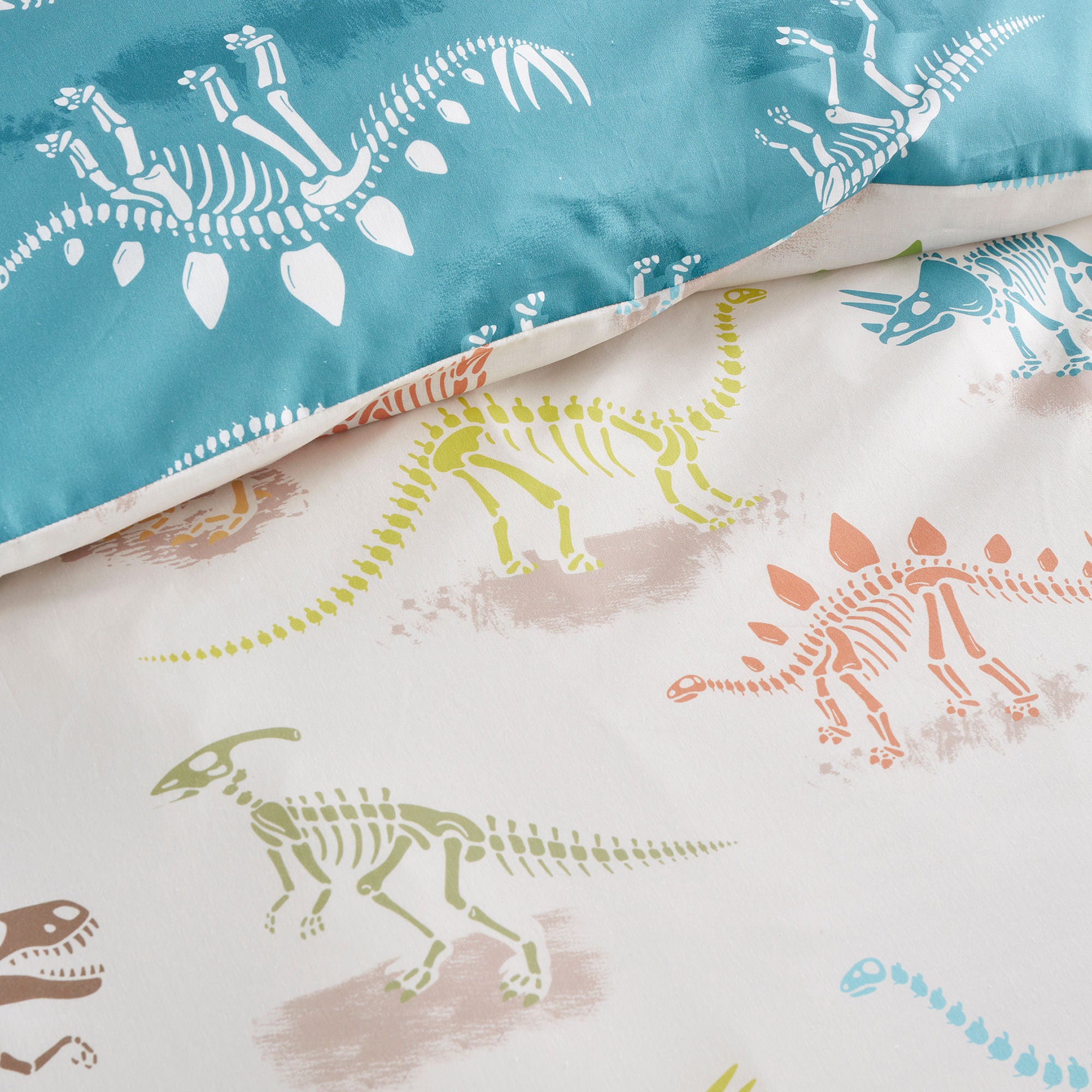 Duvet Cover Set Skeleton Dino by Bedlam in Natural