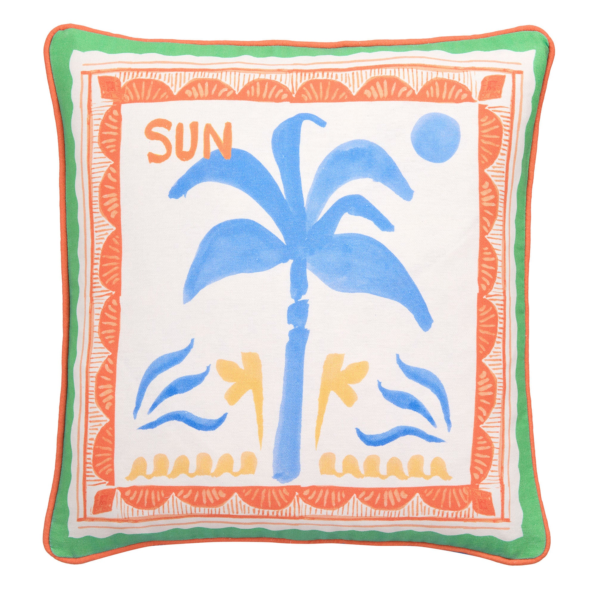 Cushion Soleil Palm Outdoor by Fusion in Multi
