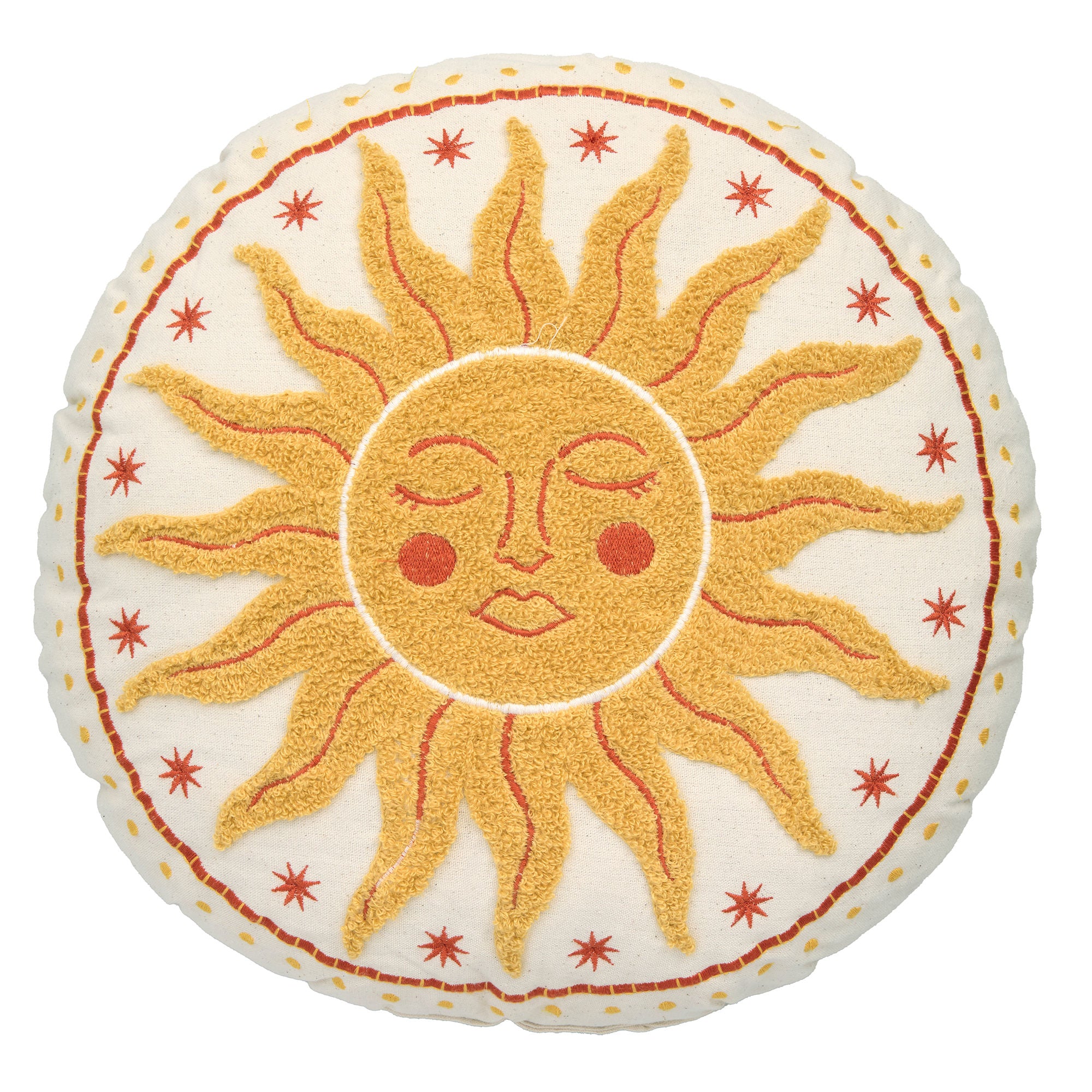 Round Cushion Soleil by Fusion in Yellow