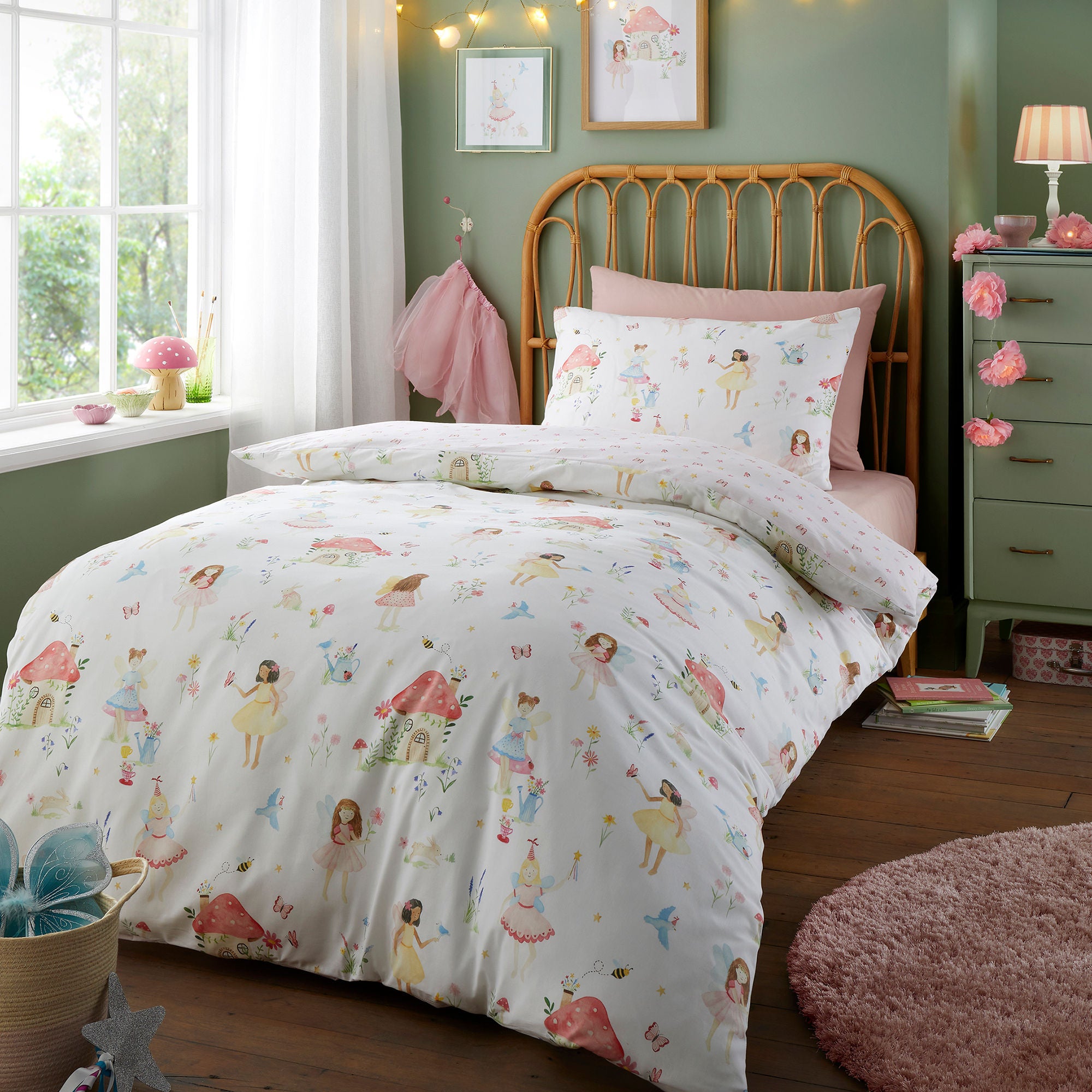 Duvet Cover Set Summer Fairies by Bedlam in Pink