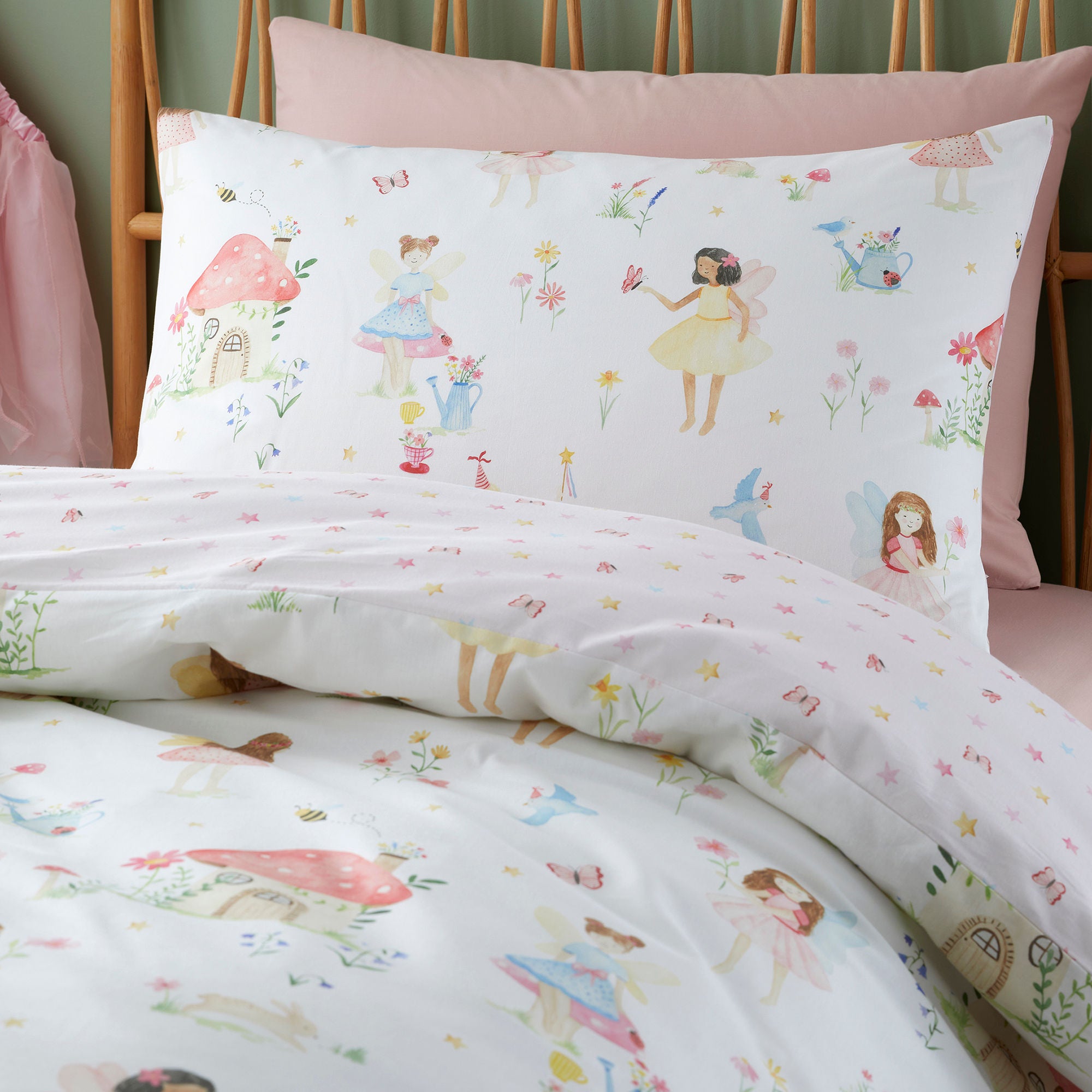 Duvet Cover Set Summer Fairies by Bedlam in Pink