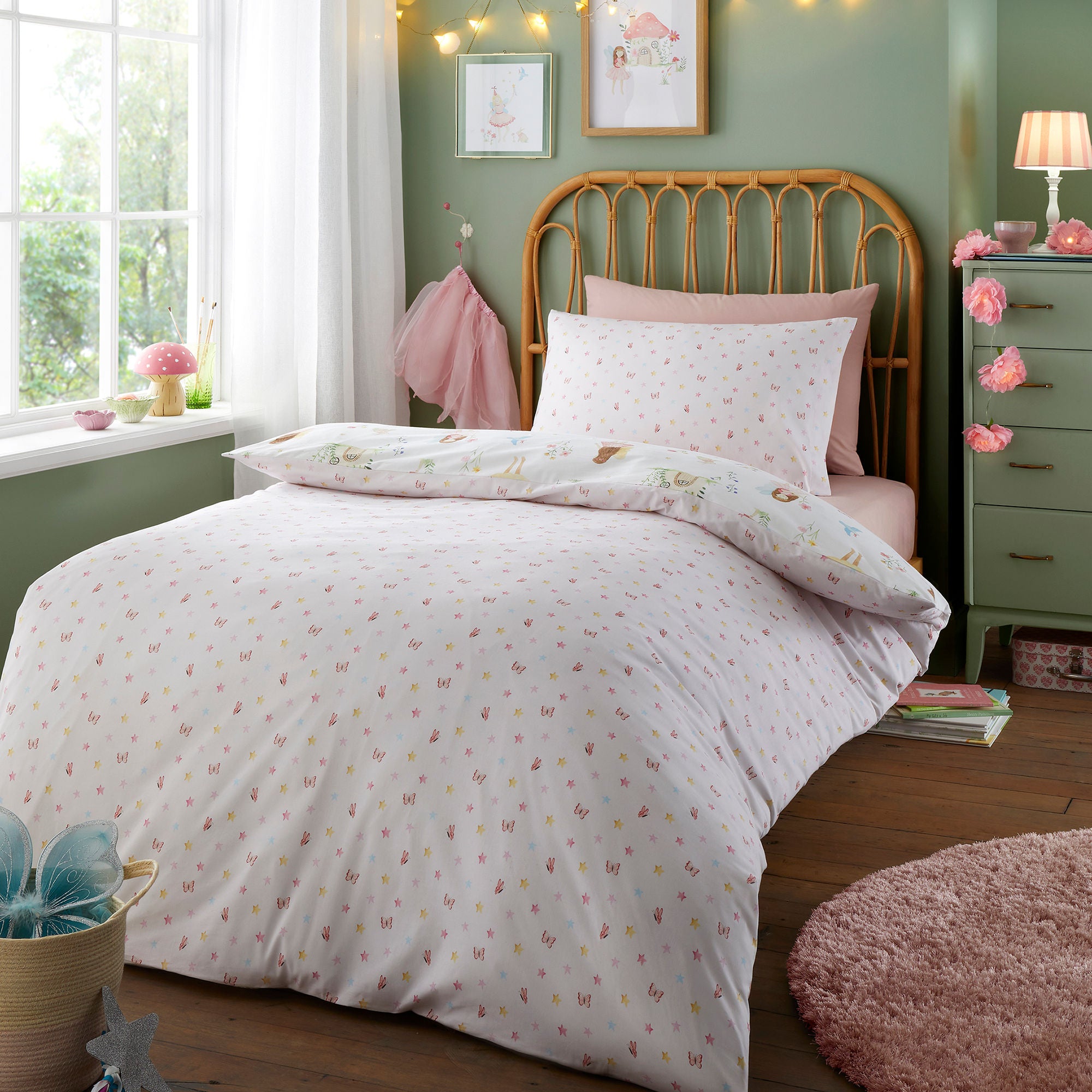 Duvet Cover Set Summer Fairies by Bedlam in Pink